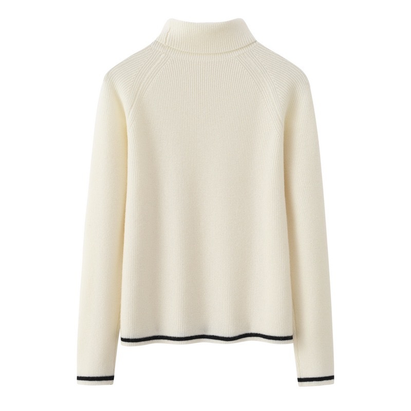 Las nuevas señoras de encargo de las mujeres de las lanas del cuello alto del otoño invierno del diseñador del OEM hicieron punto el suéter de las tapas del jersey 