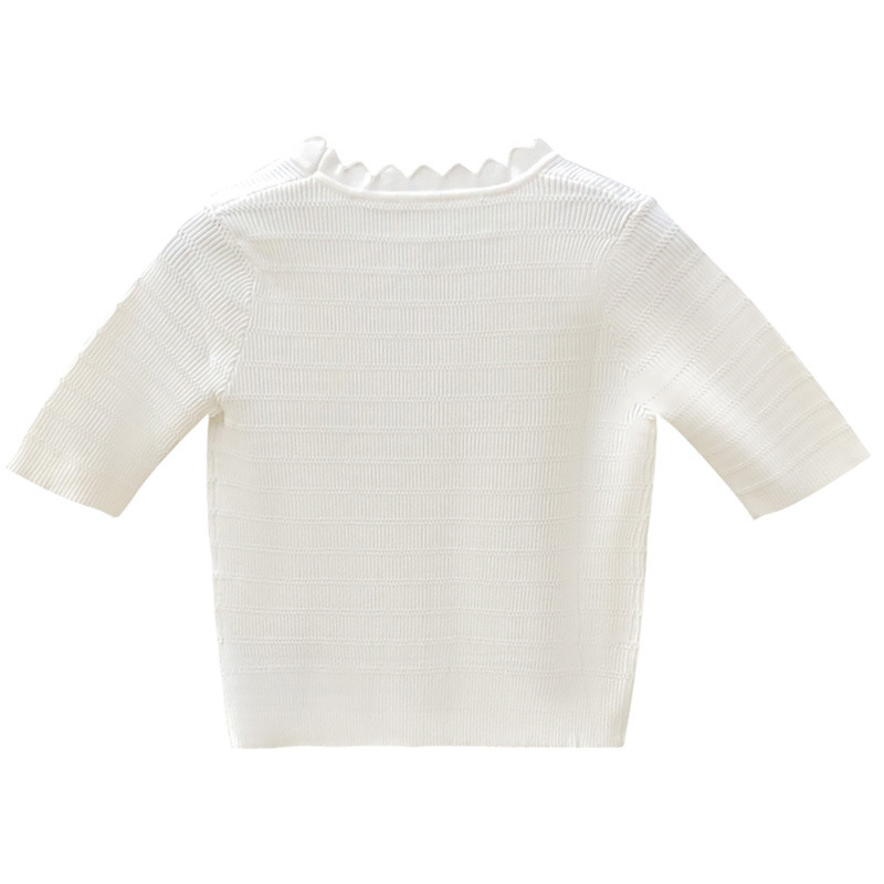 OEM de fábrica de verano personalizado diseñador señoras prendas de punto camisa remata el suéter Cardigan para mujeres