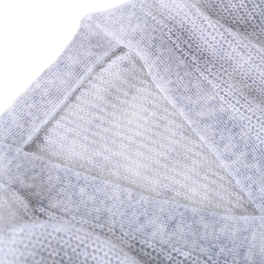 El OEM fabrica la rebeca larga hecha punto con cuello de pico de encargo de la capa del suéter de las señoras de las mujeres de los géneros de punto del otoño-invierno