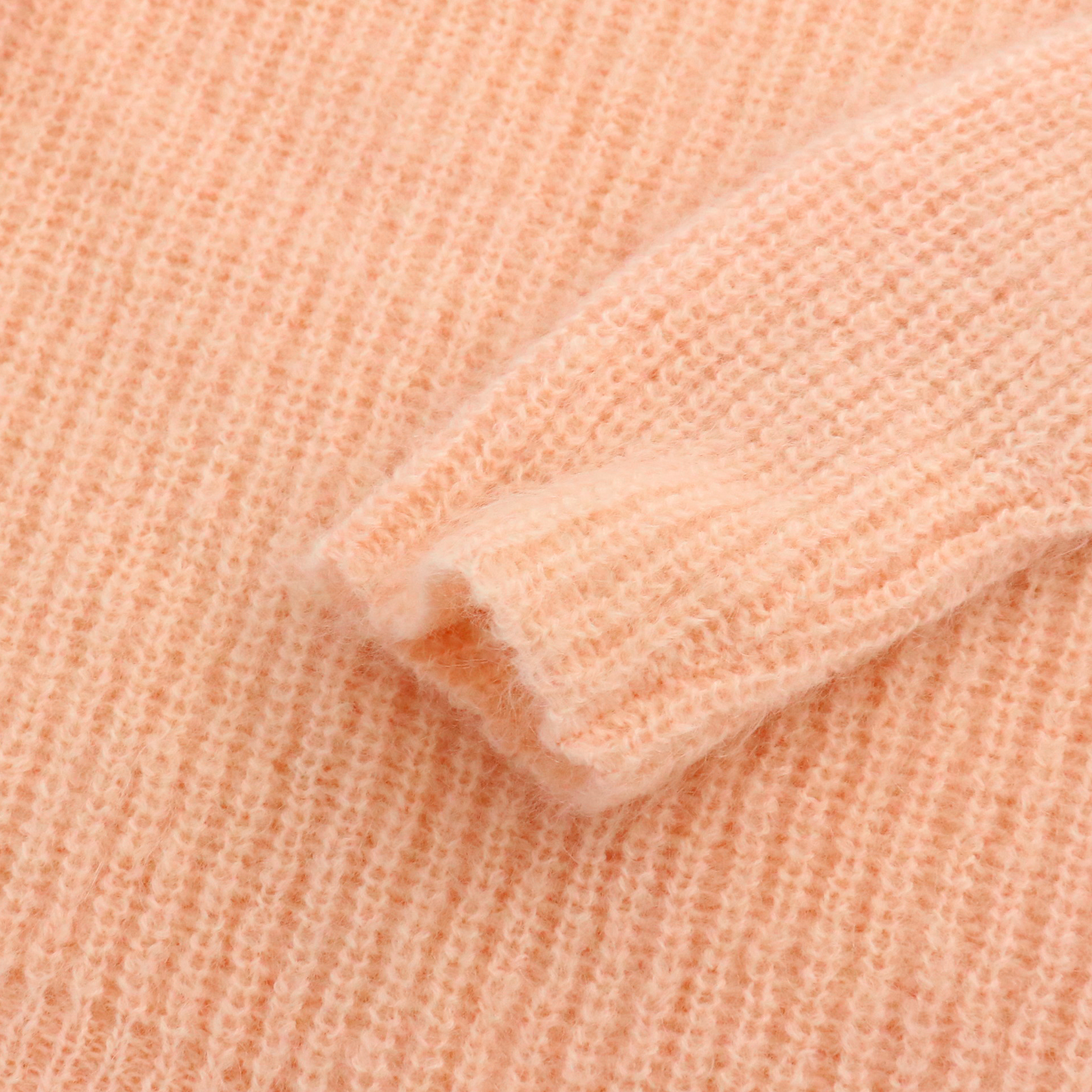 Suéter de punto suave de manga larga personalizado de fábrica OEM de otoño invierno para mujer