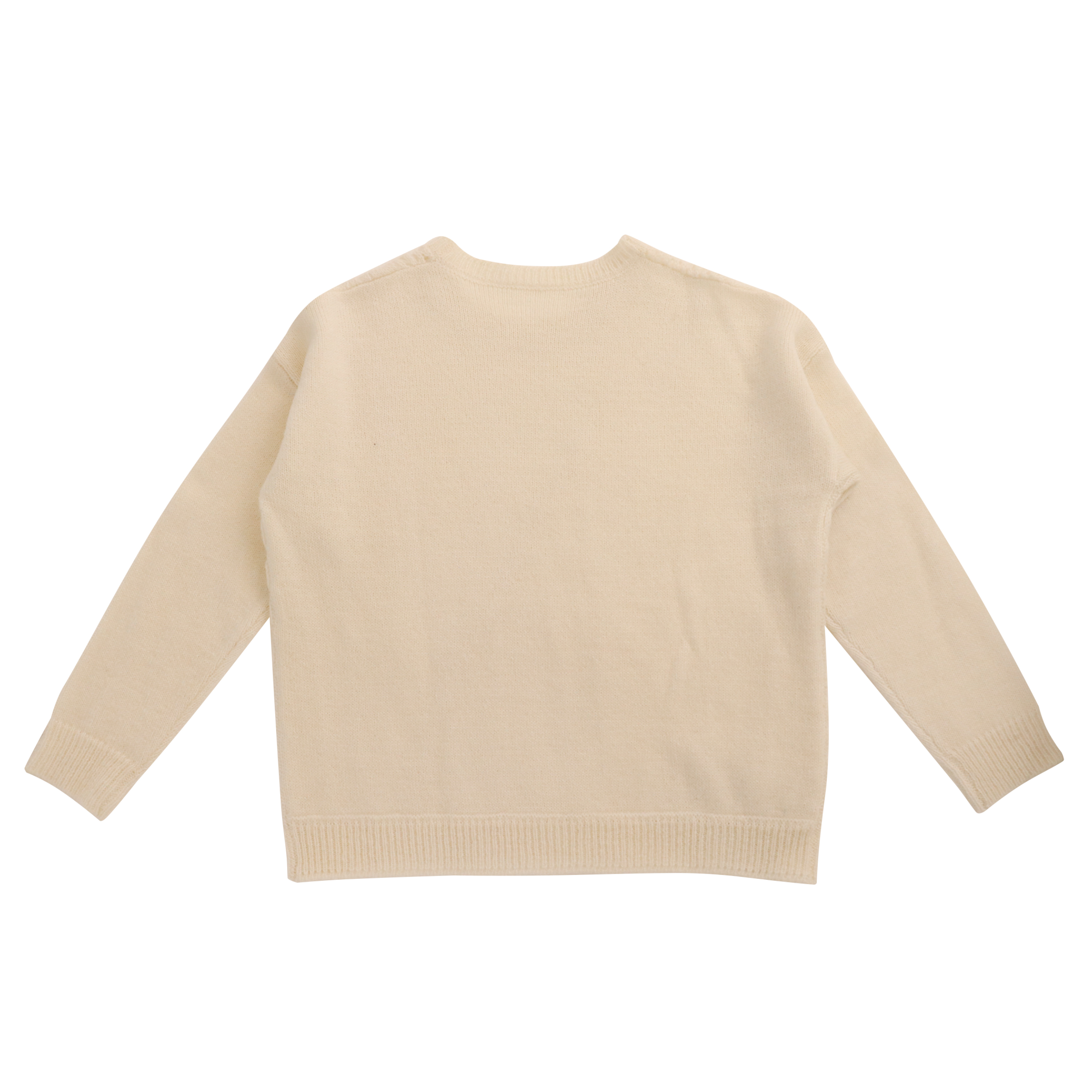 Otoño Invierno OEM fábrica personalizada manga larga 100% lana cuello redondo suéter de punto para mujer