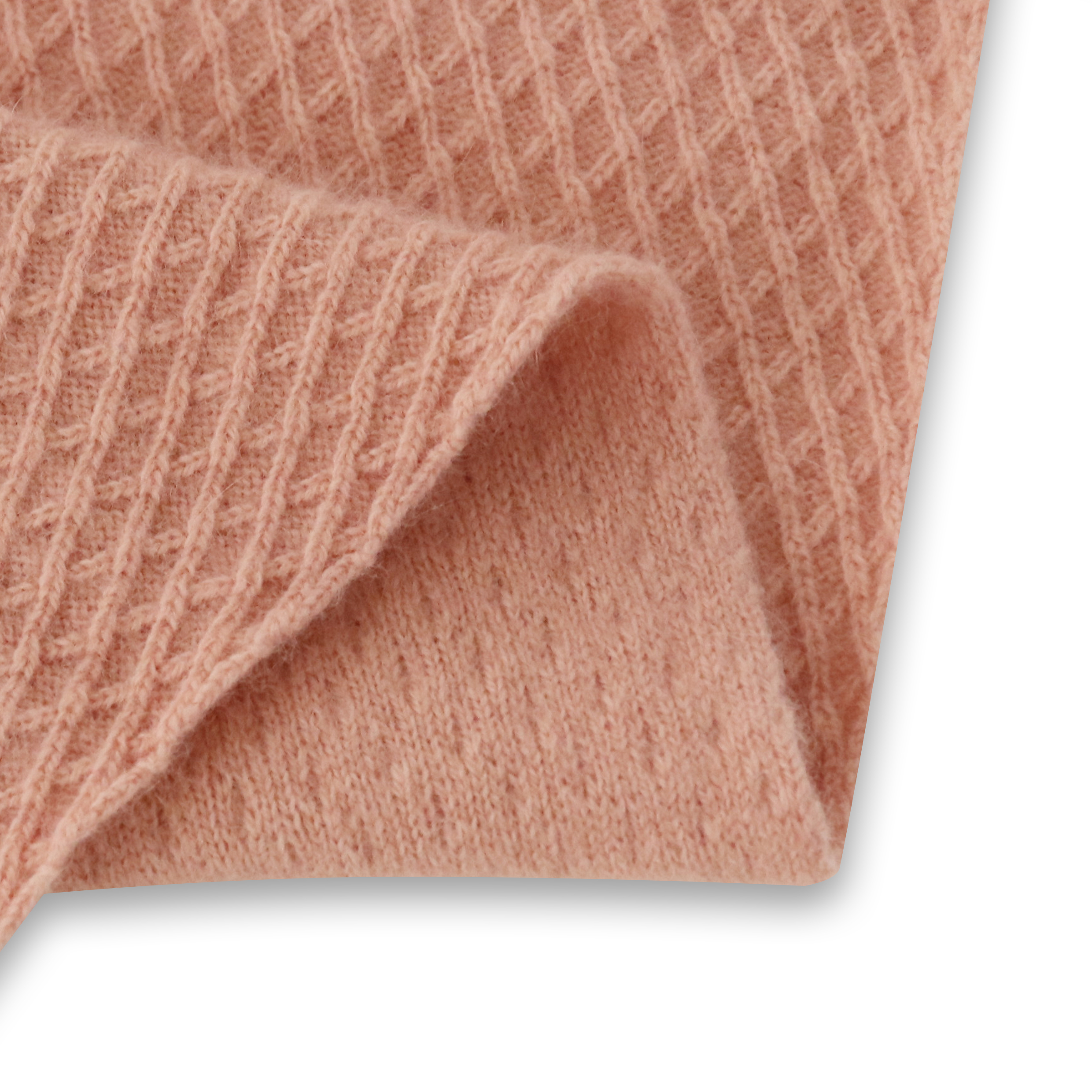 Vestido de suéter de punto suelto rosa de manga larga personalizado de fábrica OEM de Otoño Invierno para mujer