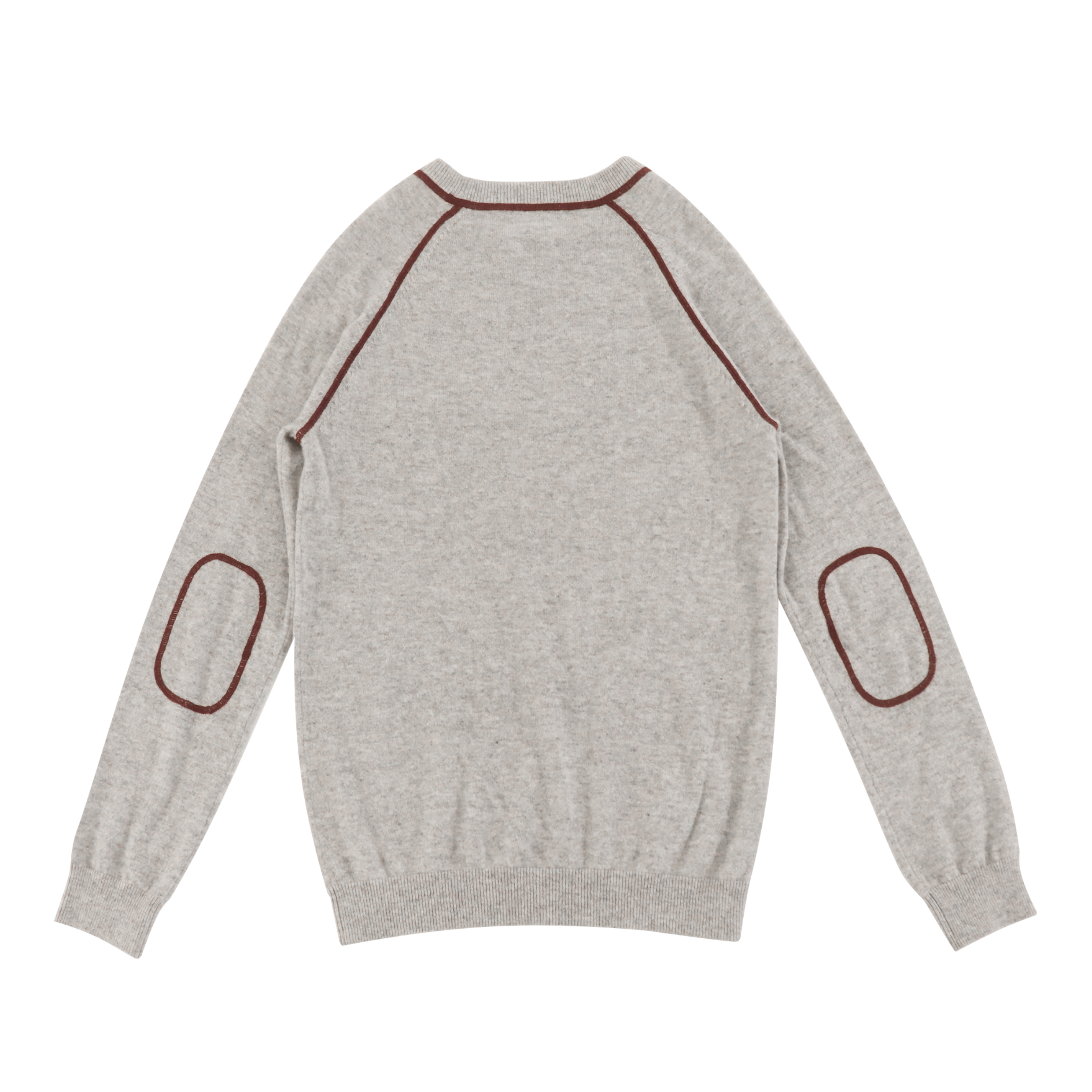 Suéter de punto gris de manga larga personalizado de fábrica OEM de otoño invierno para mujer