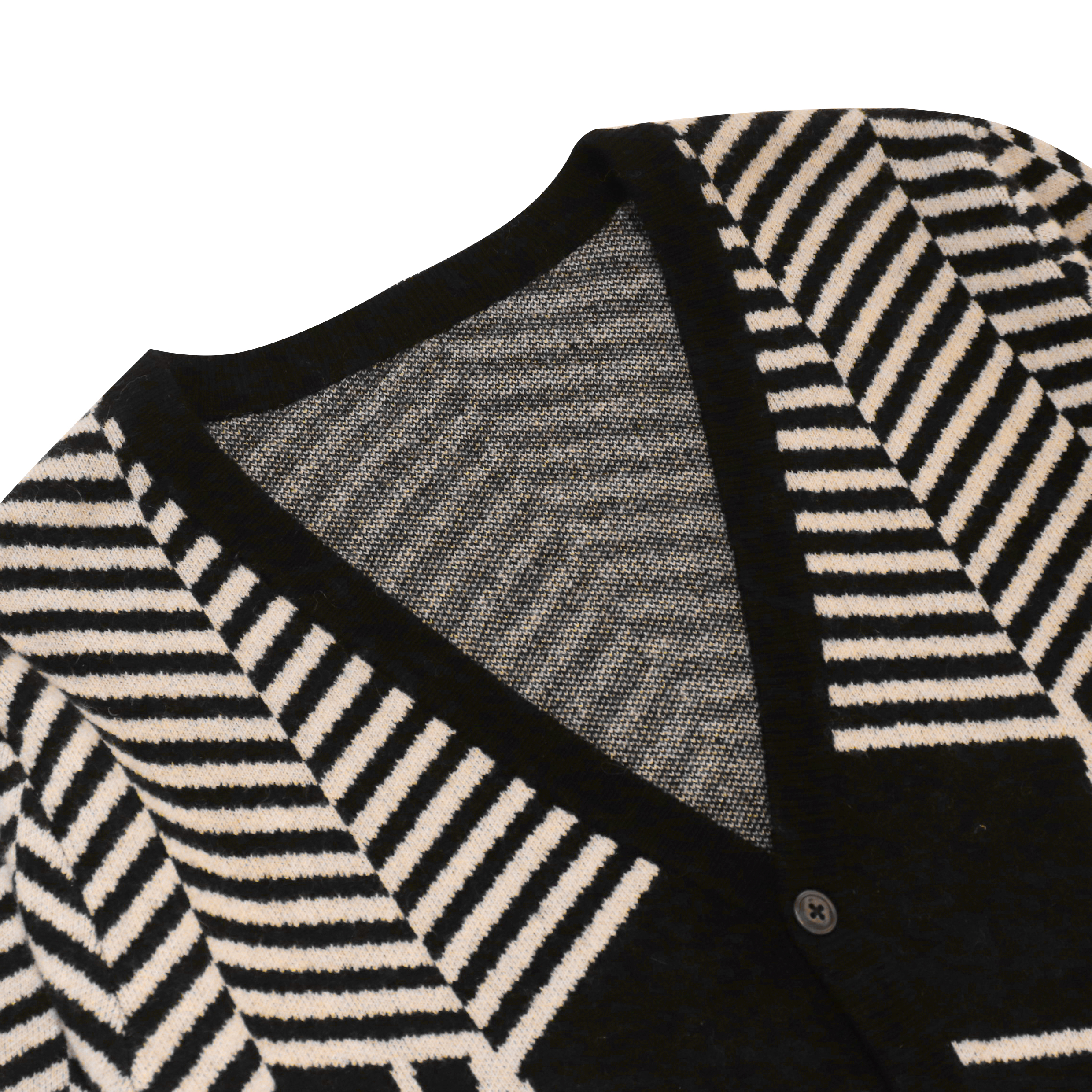 Rebeca larga de la capa del suéter de las señoras de las mujeres de las lanas de la manga de la impresión del negro de encargo del OEM