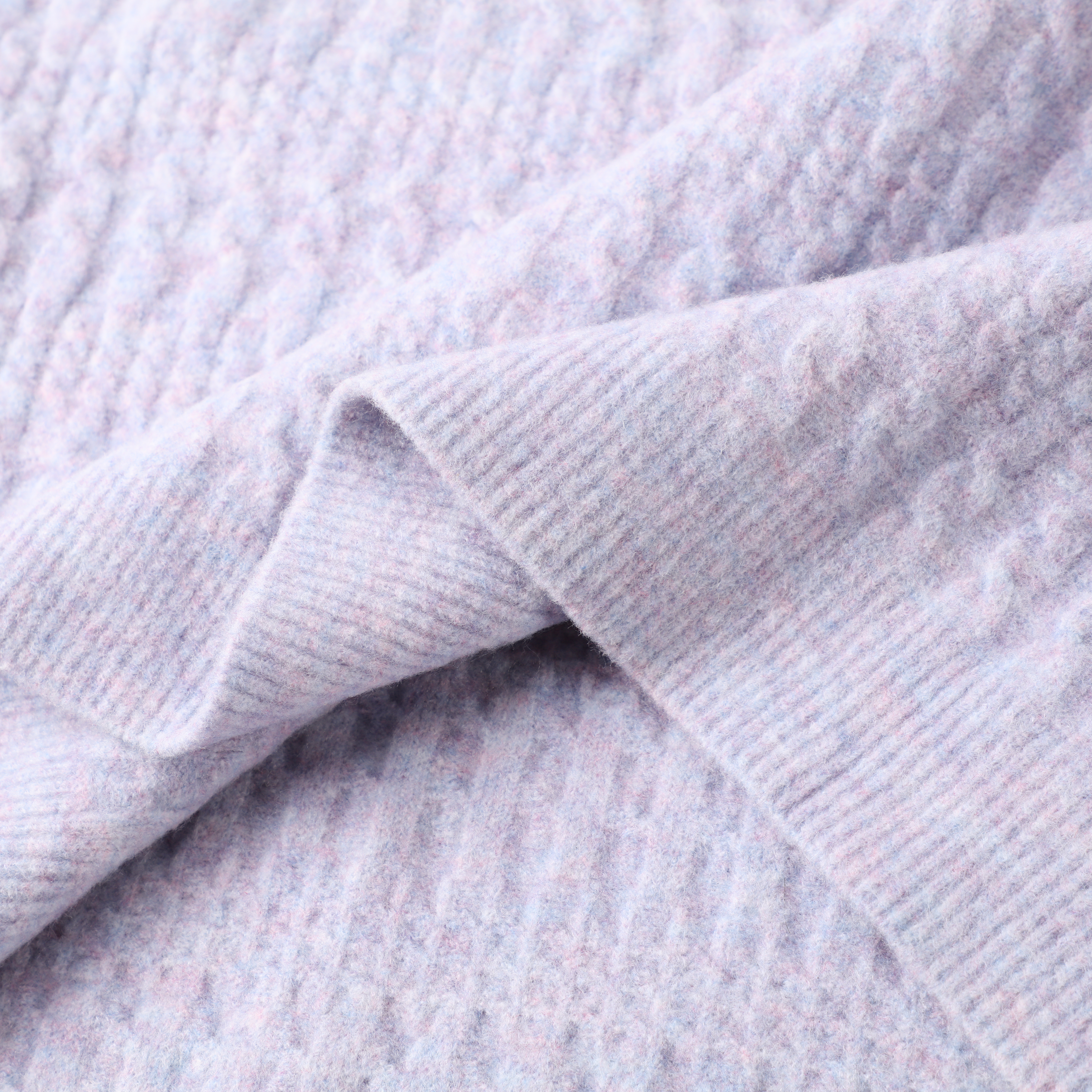 Suéter caliente del punto del jersey de las señoras de las mujeres de la manga larga púrpura clara de encargo del OEM del otoño invierno