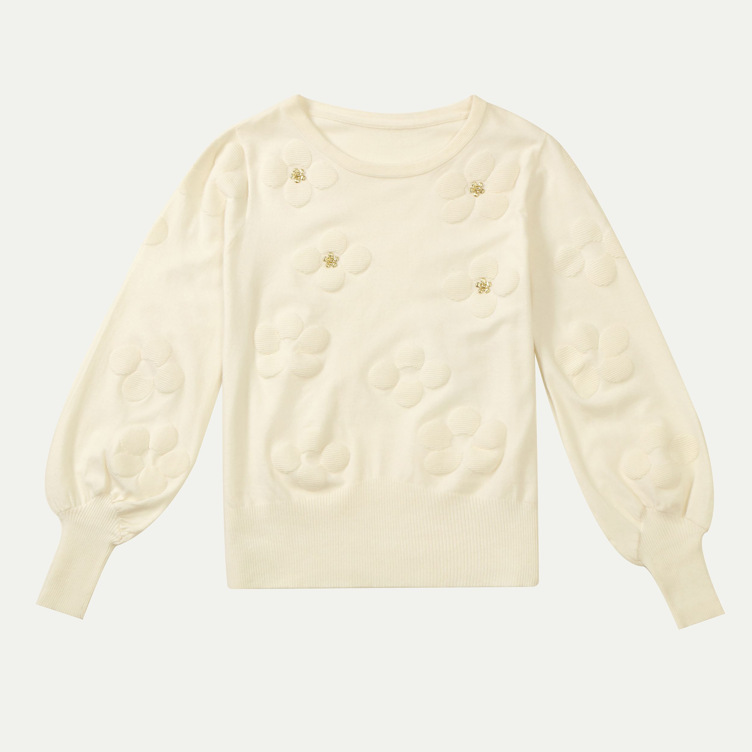 Suéter de punto de jersey de mujer Jacquard de manga larga de lana personalizada de fábrica OEM de Otoño Invierno 