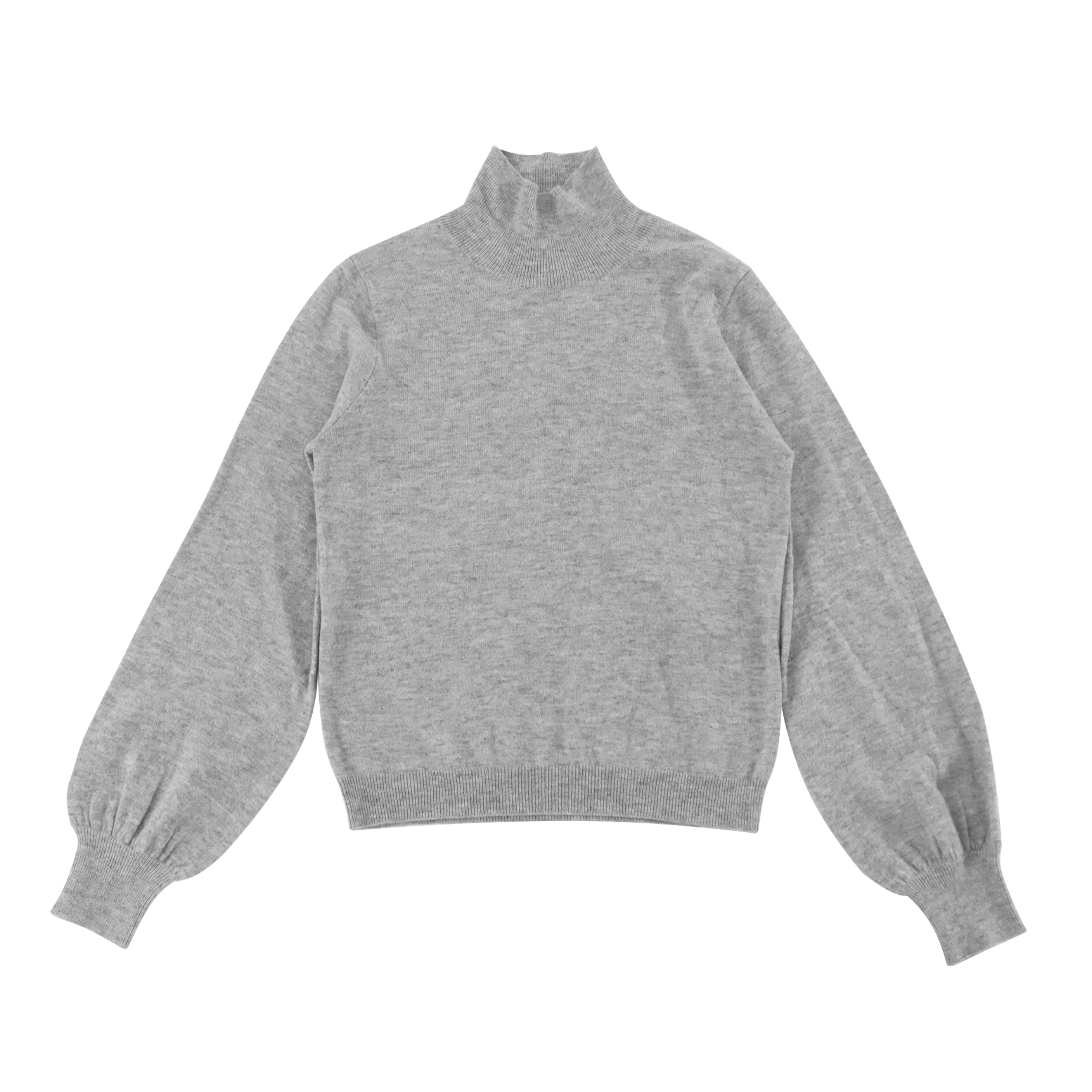 Suéter de punto superior de jersey de mujer de manga larga de Cachemira gris personalizado de fábrica OEM de Otoño Invierno