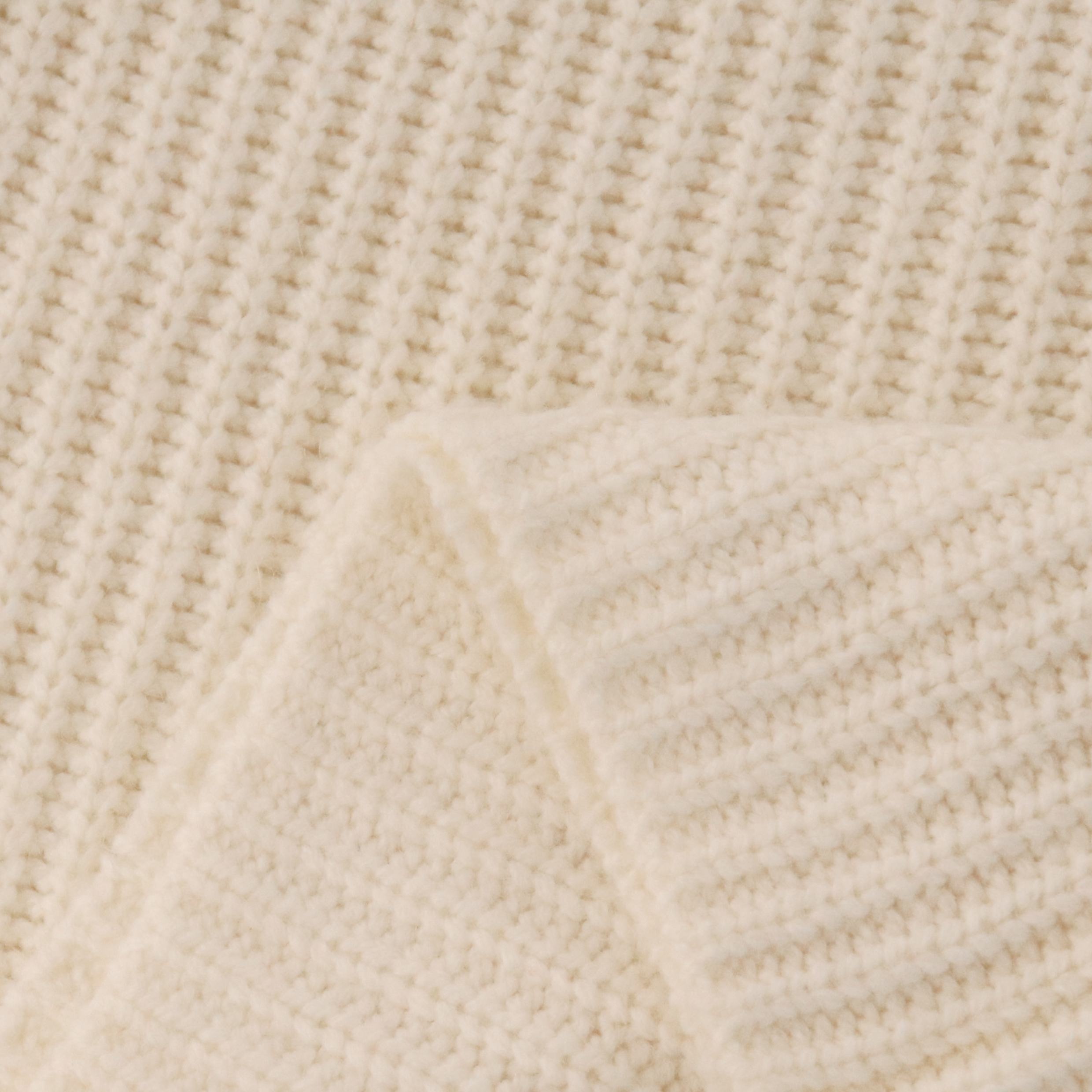 Suéter de punto beige de manga larga personalizado de fábrica OEM de otoño invierno para mujer