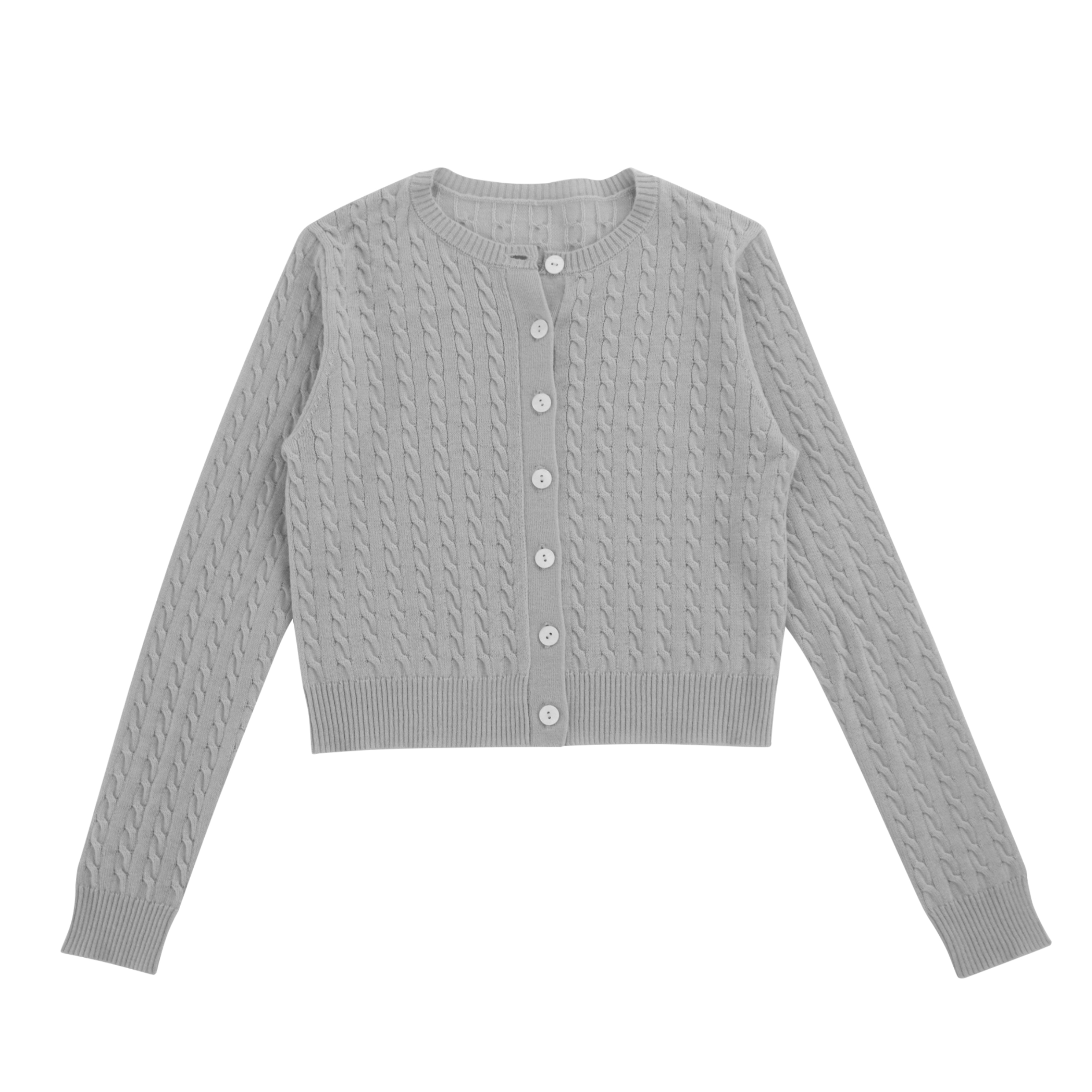 Cárdigan de abrigo de punto para mujer de lana de manga larga sólida de primavera personalizado