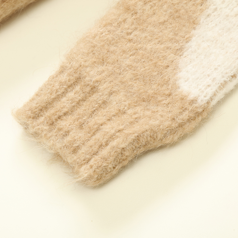 Otoño Invierno OEM fábrica personalizada lana manga larga mujer jersey tejido jacquard suéter 