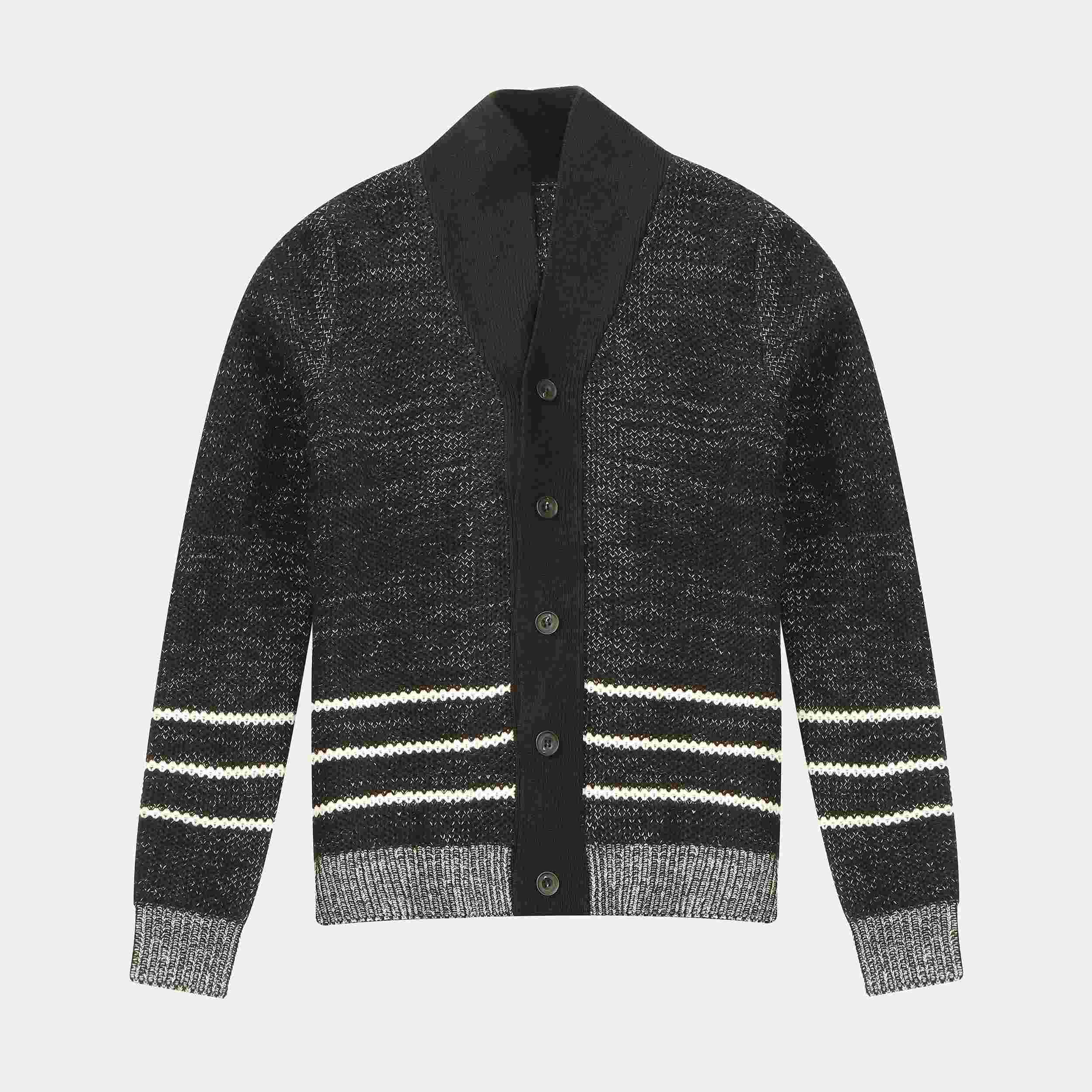 Los hombres de un solo pecho de encargo de la fábrica del OEM Otoño Invierno hicieron punto la rebeca del suéter