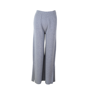 Las señoras de alta calidad de encargo de las mujeres de las lanas del diseñador del otoño invierno del OEM hacen punto los pantalones anchos largos de la pierna
