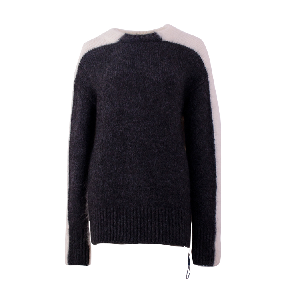 OEM Custom Fomen's Outumn Winter Manga larga Bloqueo de color de lámpara de tejido de punto