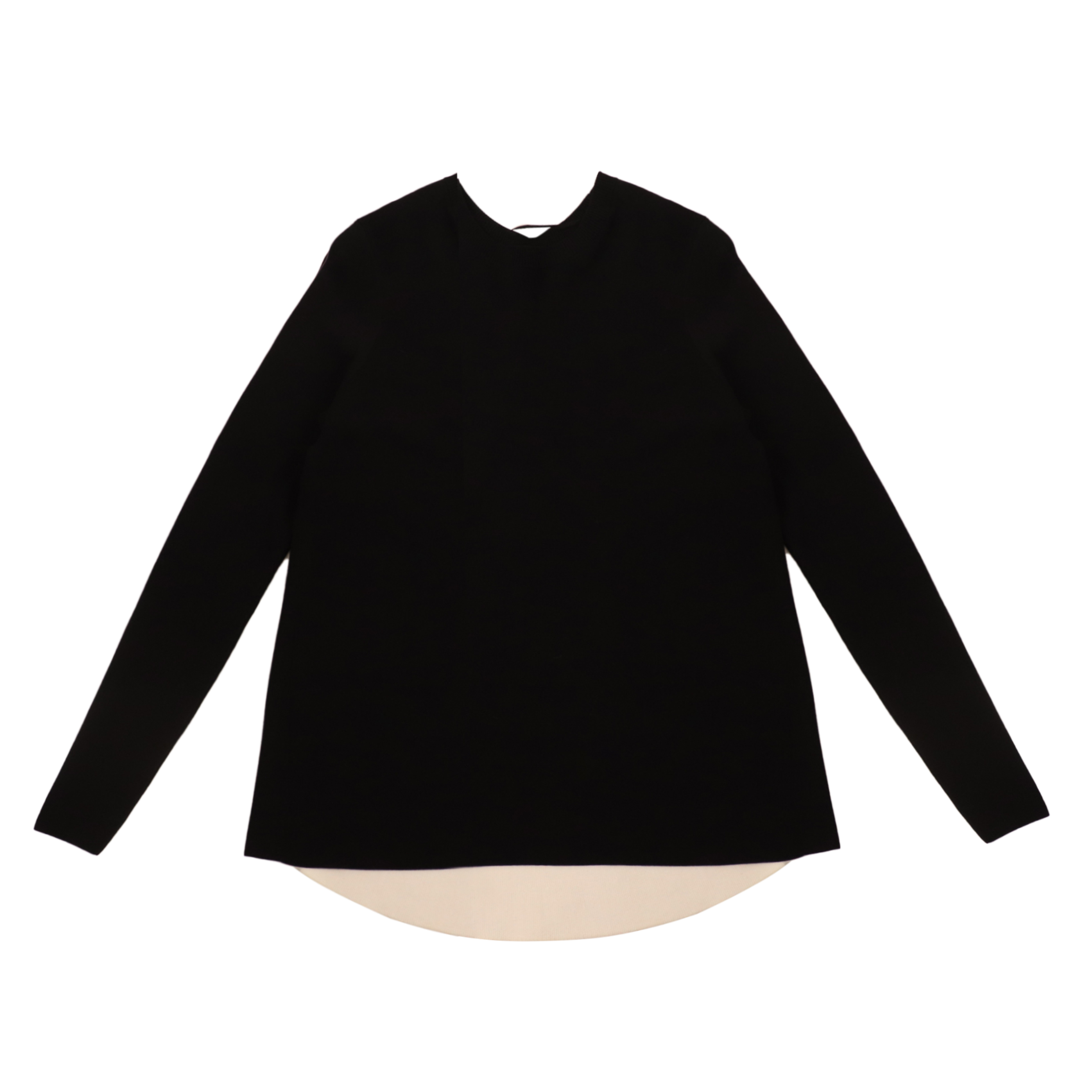 Suéter de punto de jersey de lana de manga larga blanco y negro personalizado de fábrica OEM de Otoño Invierno para mujer