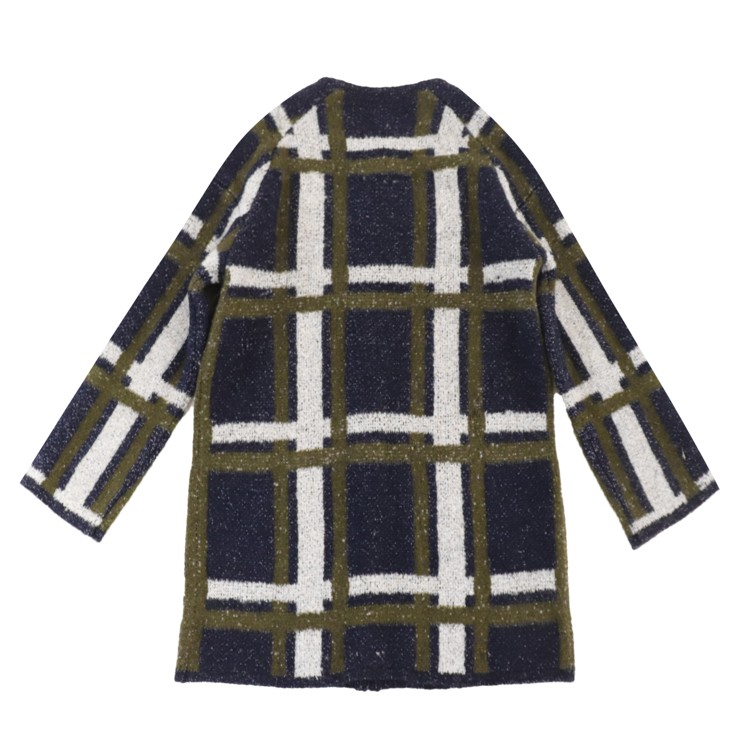 Rebeca de la capa del suéter de las señoras de las mujeres de la manga larga de la impresión de la tela escocesa de encargo de la fábrica del OEM