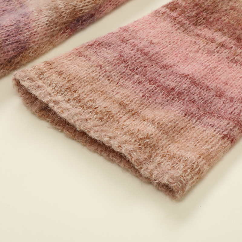 Vestido largo para mujer del suéter del punto del jersey de la manga del tinte espacial del invierno de encargo del OEM