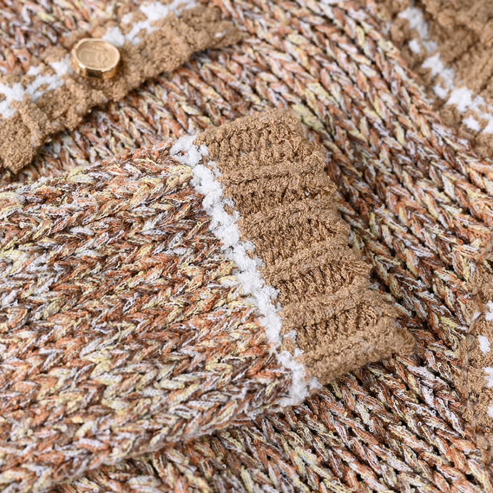 Fabricación OEM, géneros de punto de otoño personalizados, tejido suave, informal, para mujer, suéter, cárdigan superior para damas