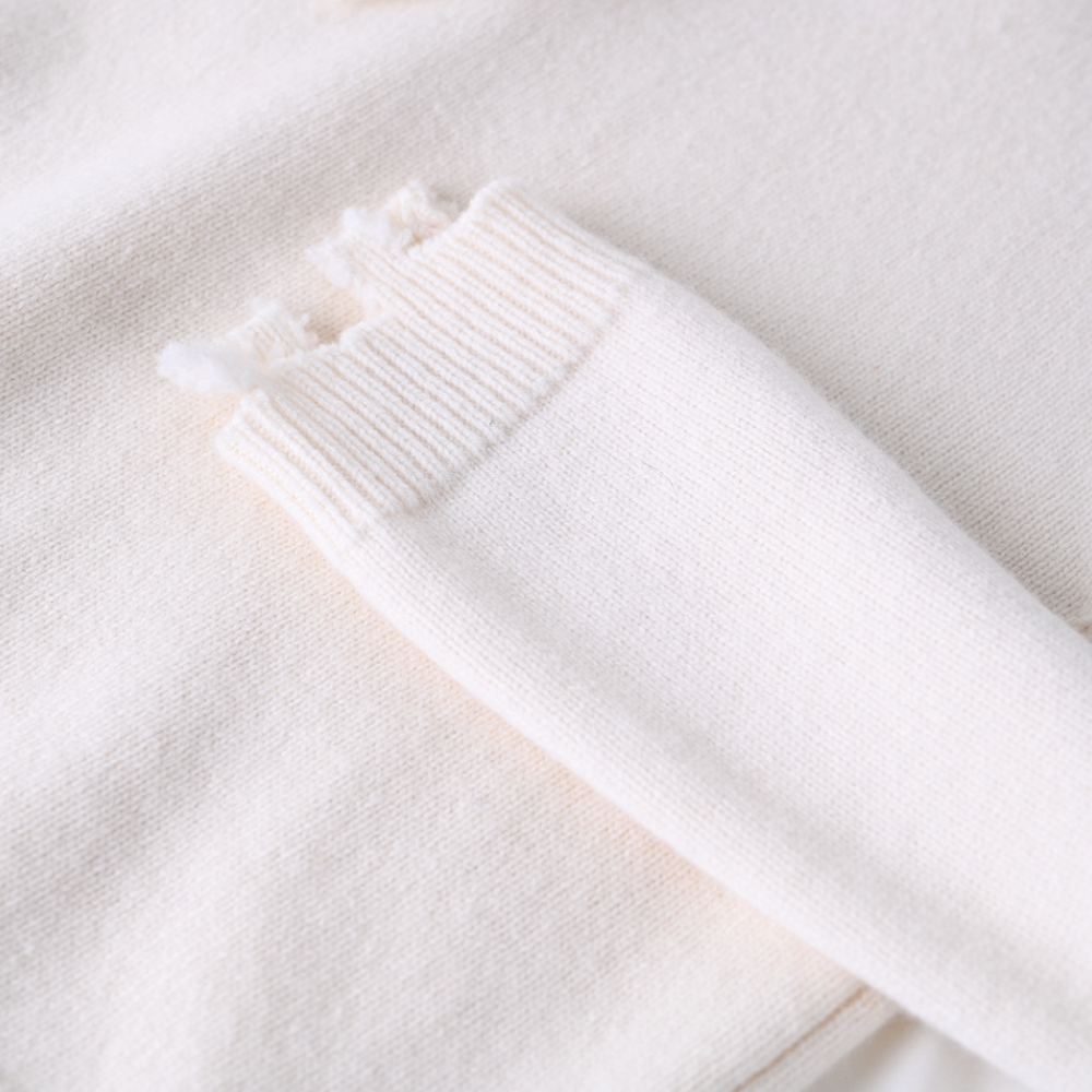 Suéter de punto de lana de manga larga personalizado con capucha de moda de fábrica OEM de otoño e invierno para mujer