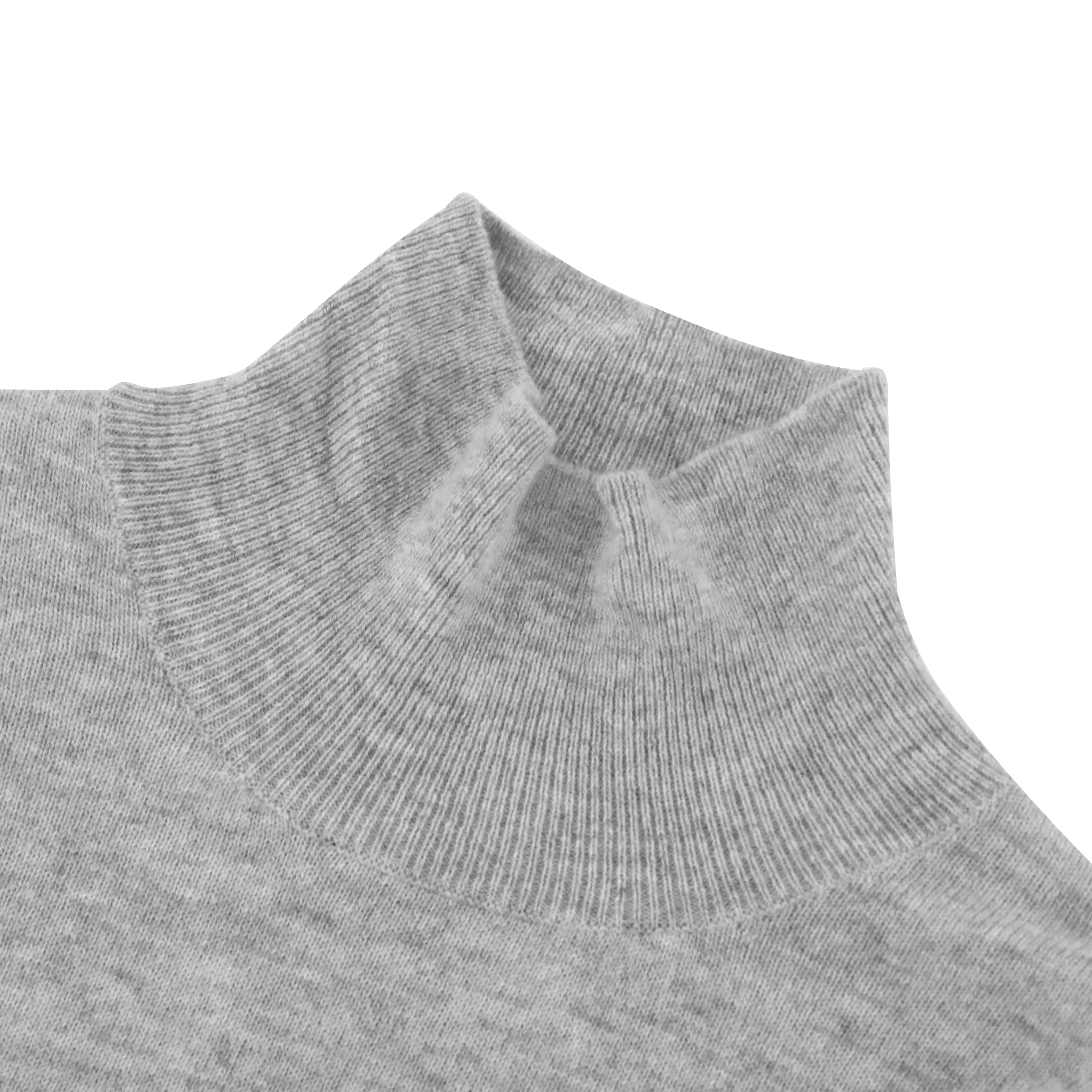 Suéter de punto superior de jersey de mujer de manga larga de Cachemira gris personalizado de fábrica OEM de Otoño Invierno