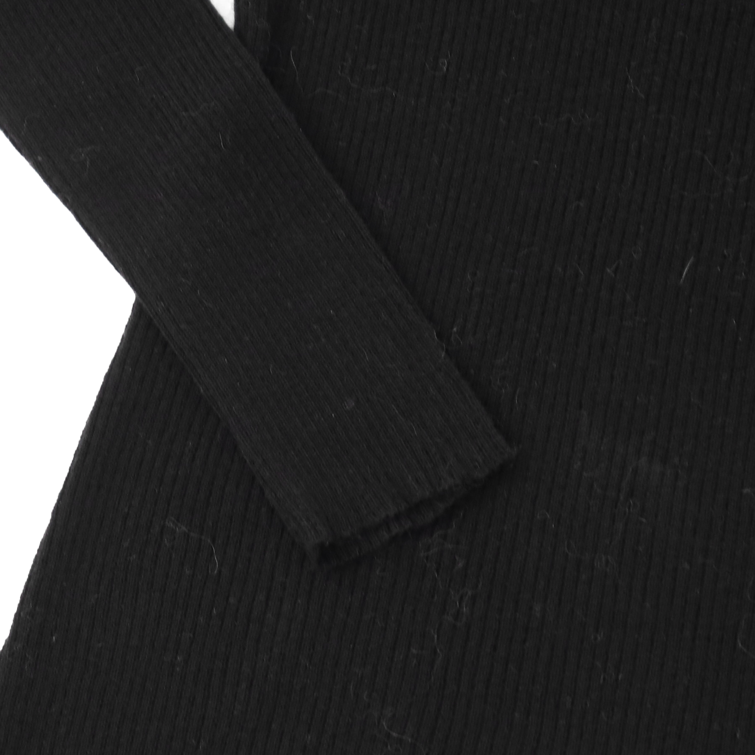 Suéter largo del punto del jersey de las mujeres del negro del cuello alto de la manga de las lanas de encargo de la fábrica del OEM del invierno