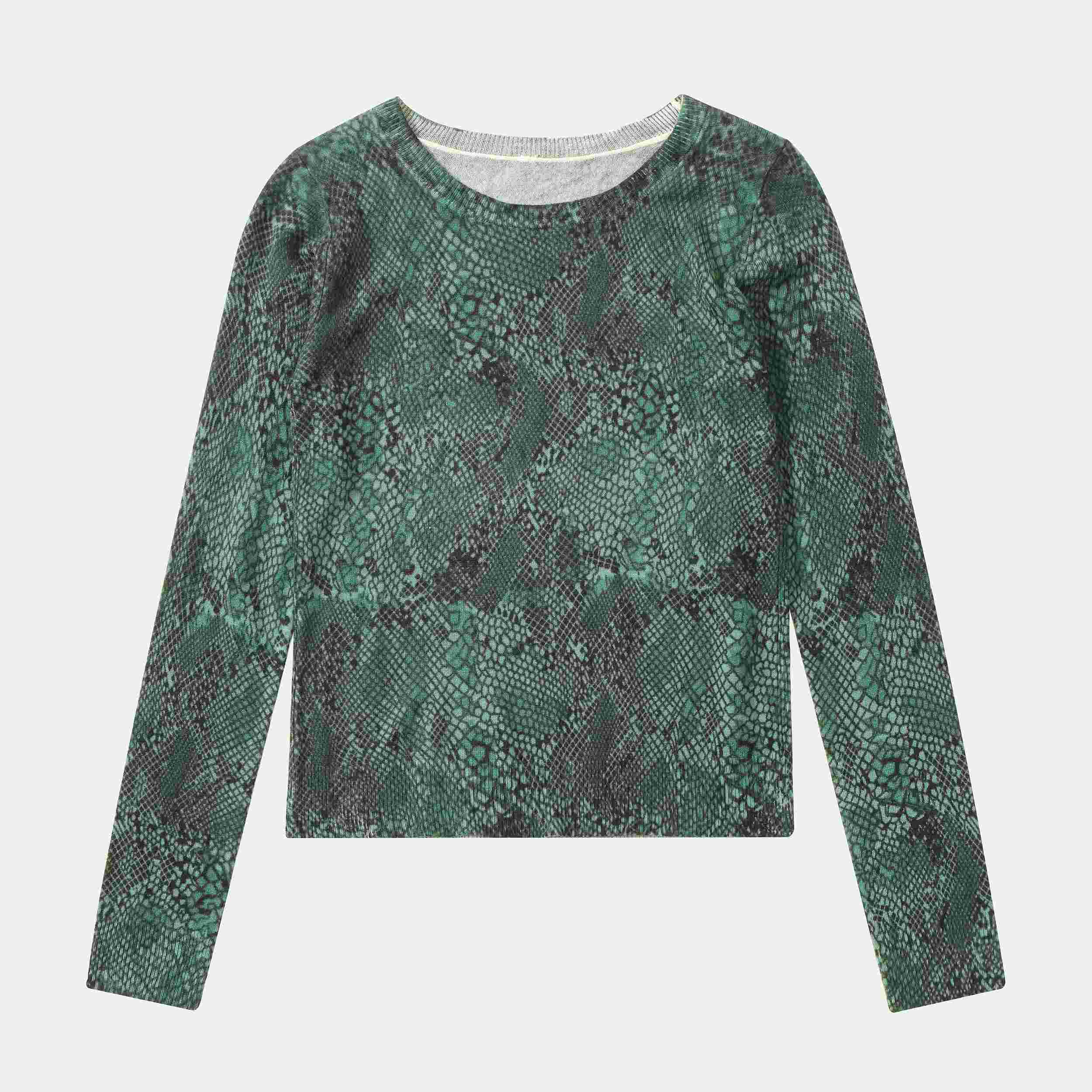 Suéter hecho punto telar jacquar del jersey de las mujeres de la impresión de alta calidad de Custom Fabory