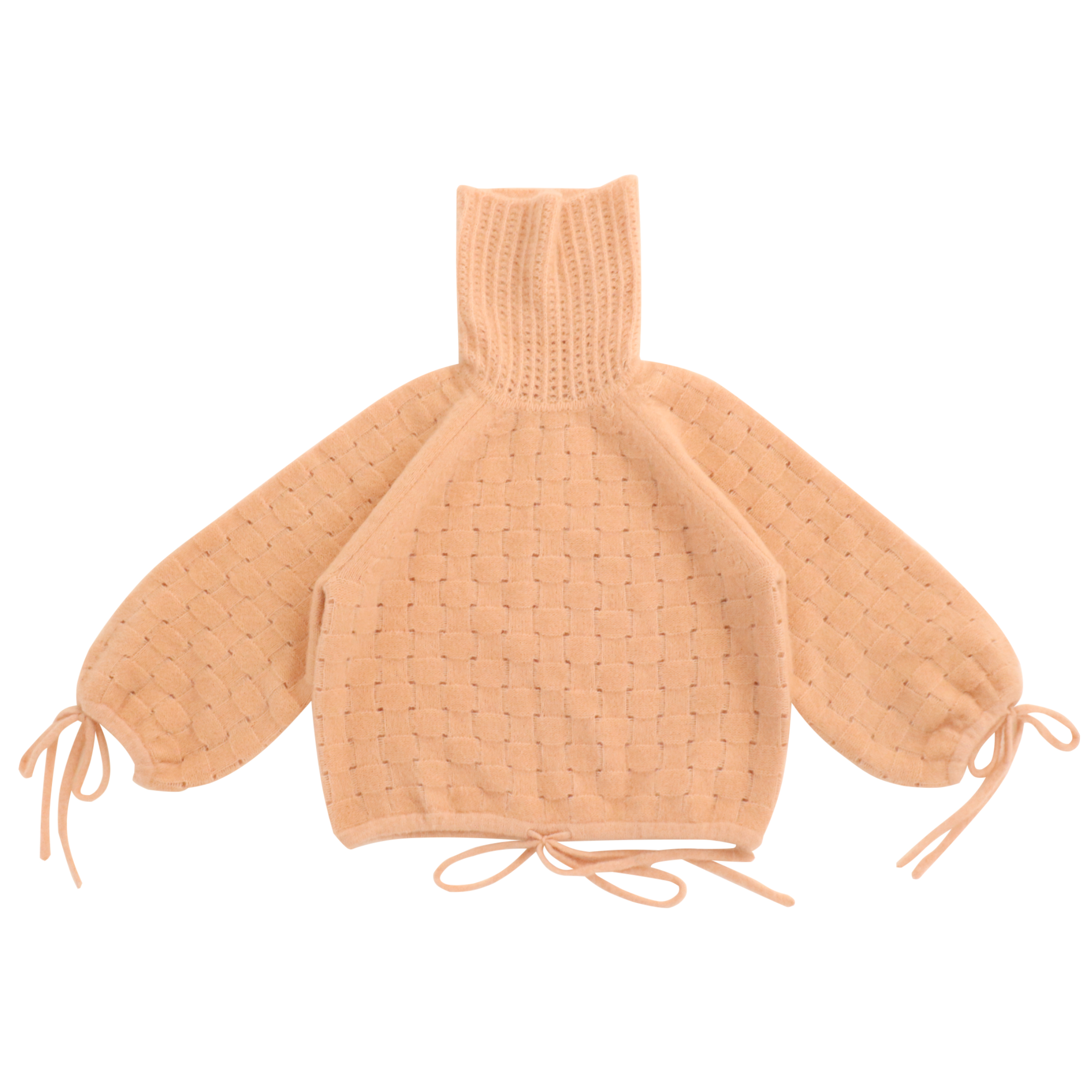 Suéter de punto corto suave de cuello alto de manga larga personalizado de fábrica OEM de Otoño Invierno para mujer