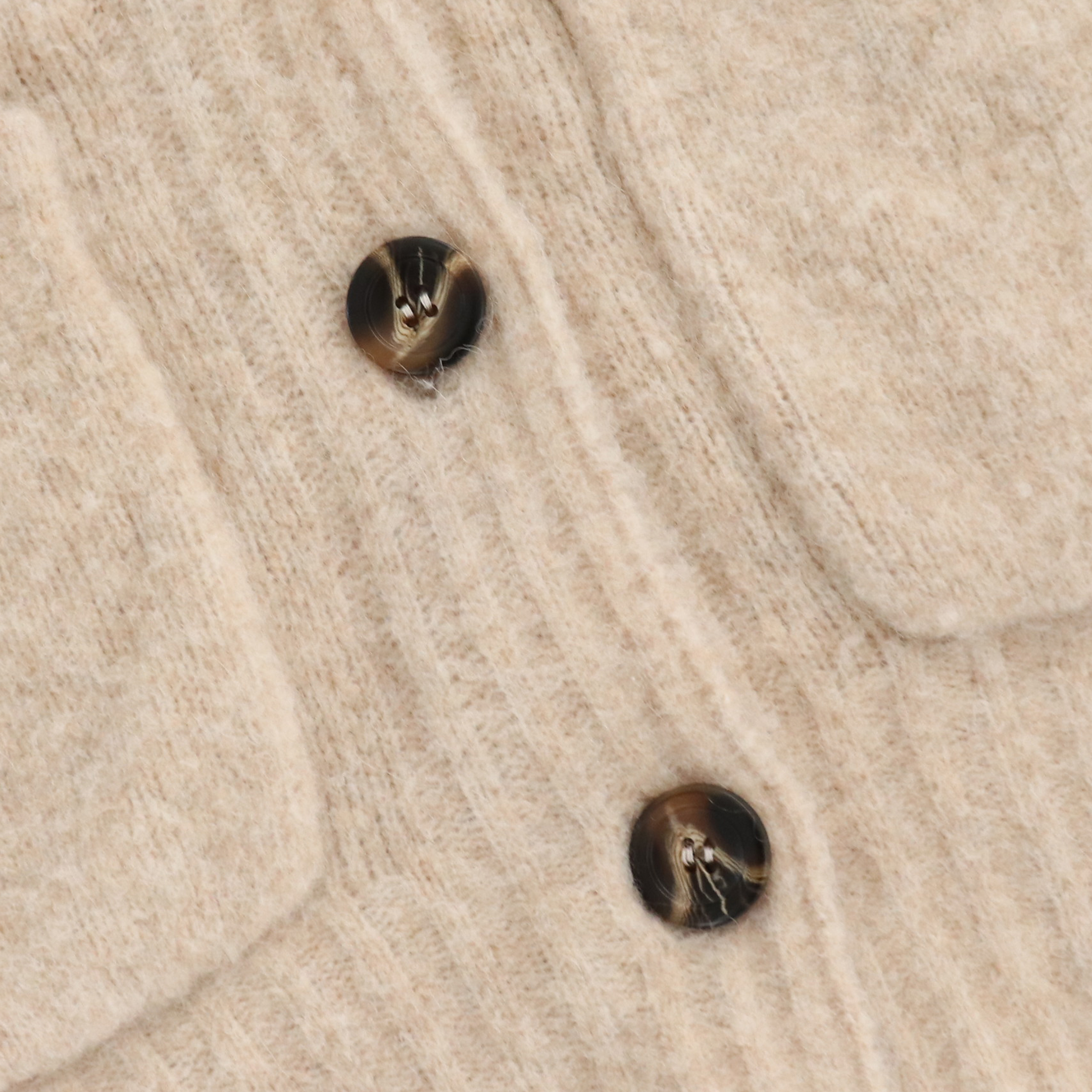 Suéter de punto con bolsillo para mujer, cuello en V, manga larga, Beige, personalizado, Otoño Invierno