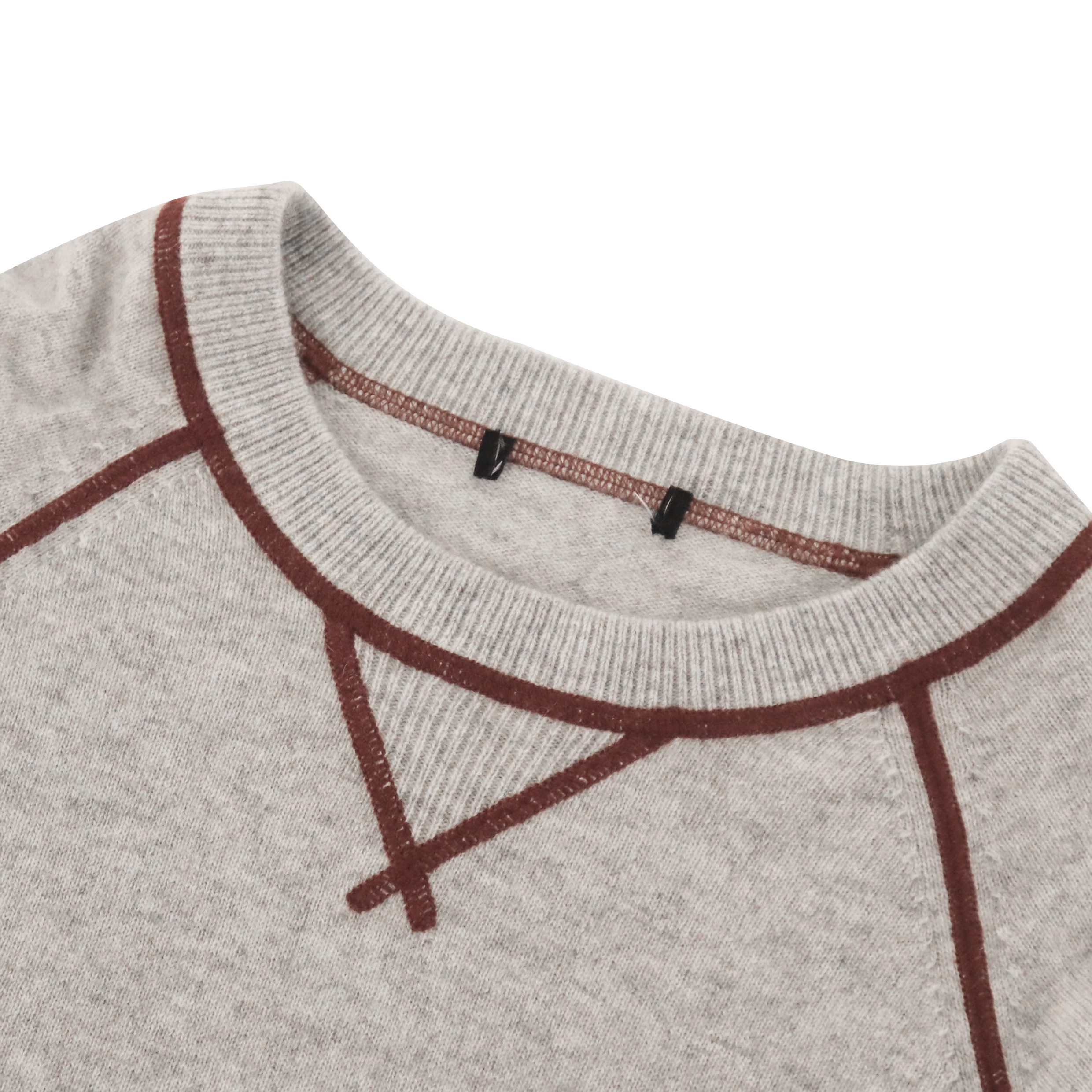 Suéter de punto gris de manga larga personalizado de fábrica OEM de otoño invierno para mujer