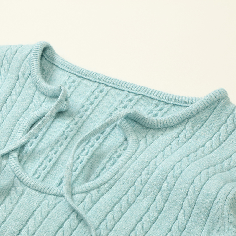 Vestido largo personalizado de los géneros de punto del modelo del cable del suéter del punto del jersey de las mujeres de la manga de la fábrica del OEM del otoño invierno