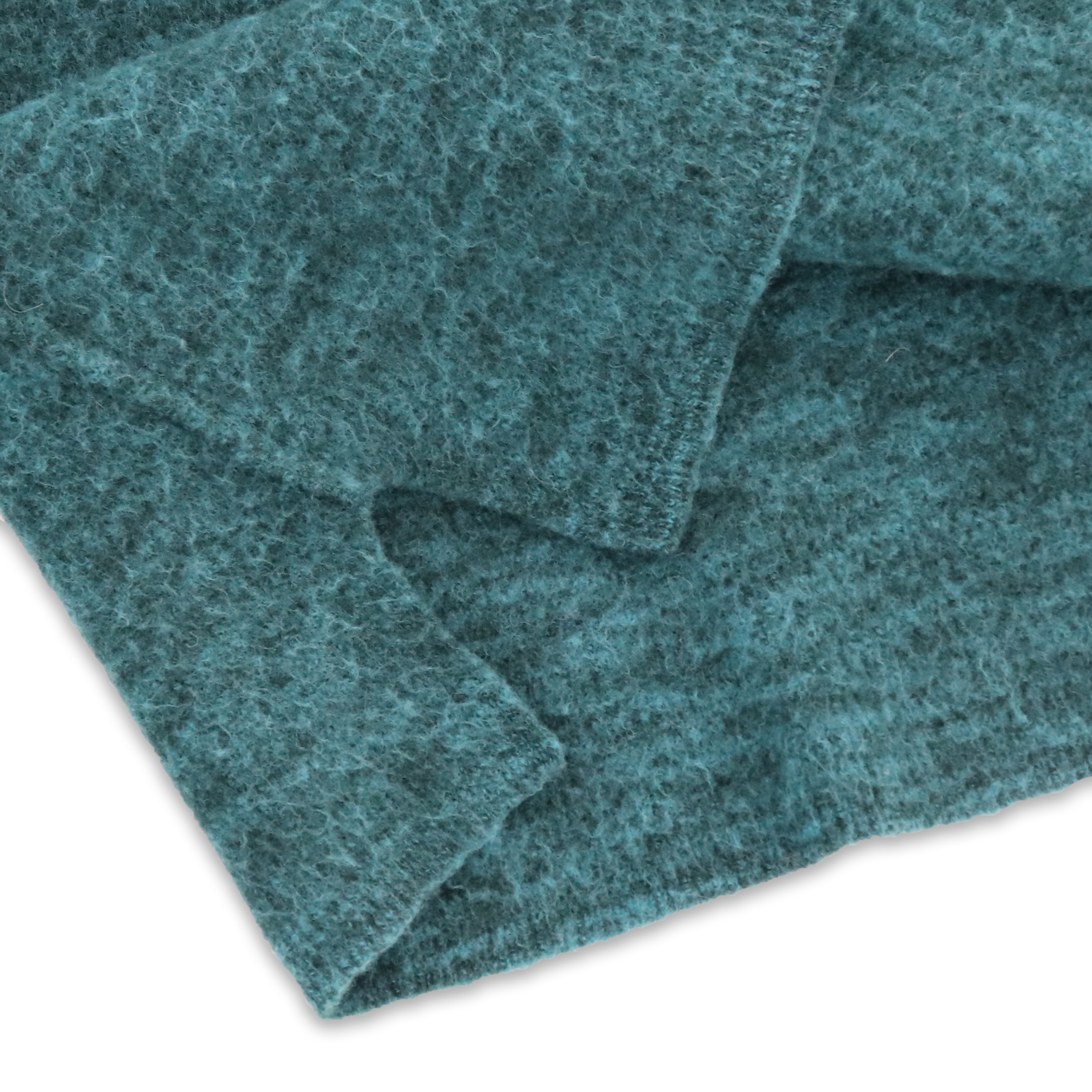 Suéter 100% del punto del jersey de las mujeres de las lanas del verde largo de encargo de la manga de la fábrica del OEM de la caída del invierno