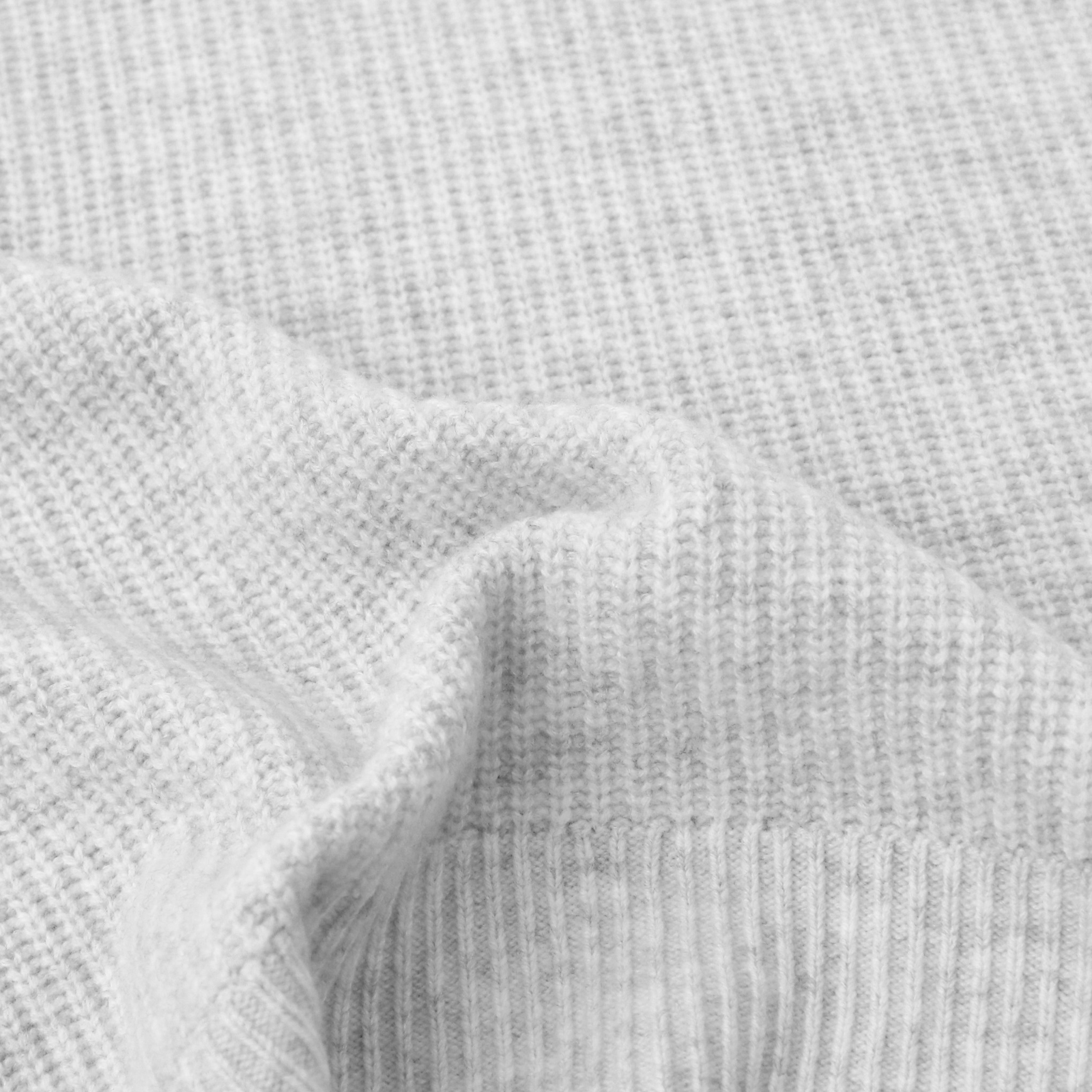 Suéter de punto de jersey de mujer de cachemira de color de contraste de manga larga personalizado de fábrica OEM de otoño e invierno