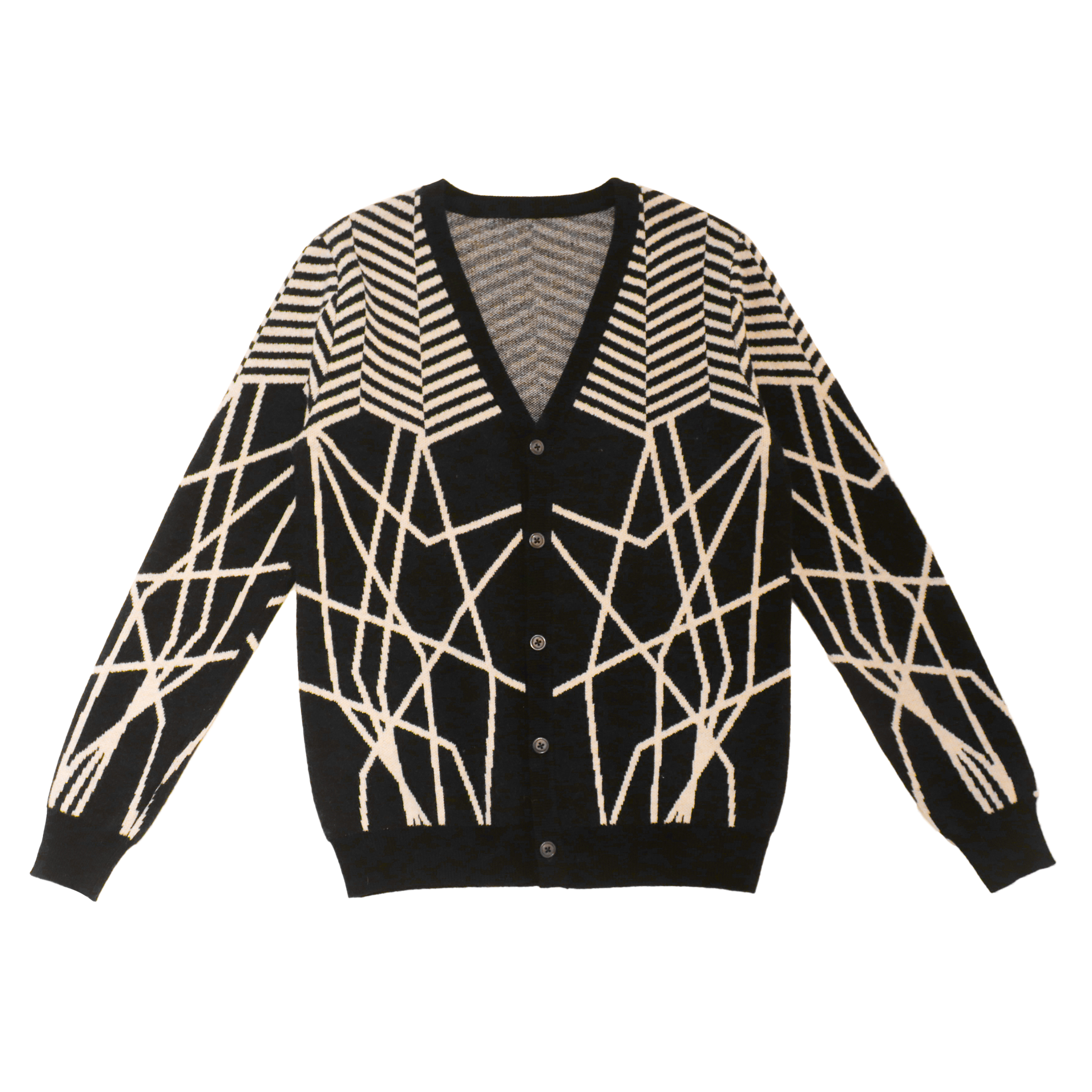 Rebeca larga de la capa del suéter de las señoras de las mujeres de las lanas de la manga de la impresión del negro de encargo del OEM