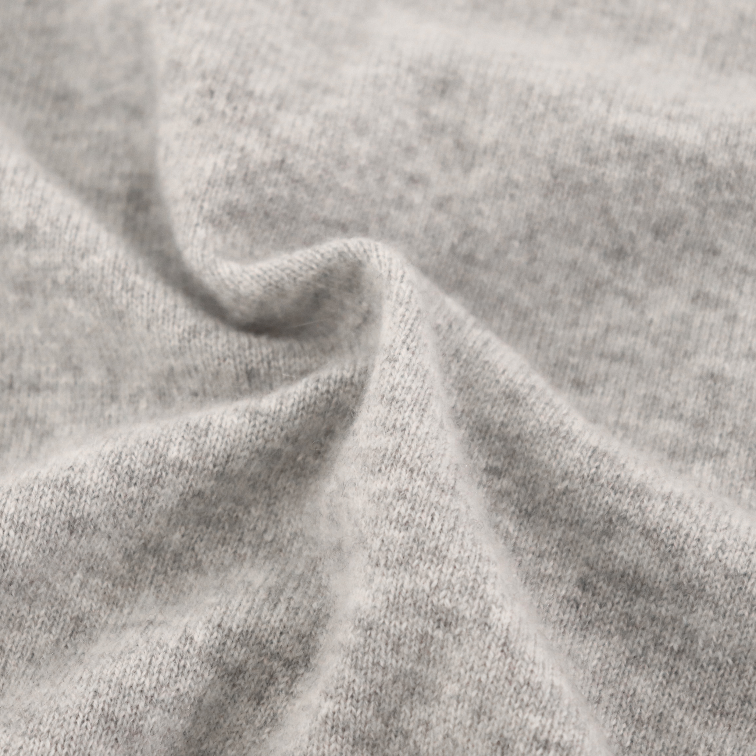 Suéter de punto gris de manga larga personalizado de fábrica OEM de otoño invierno para mujer