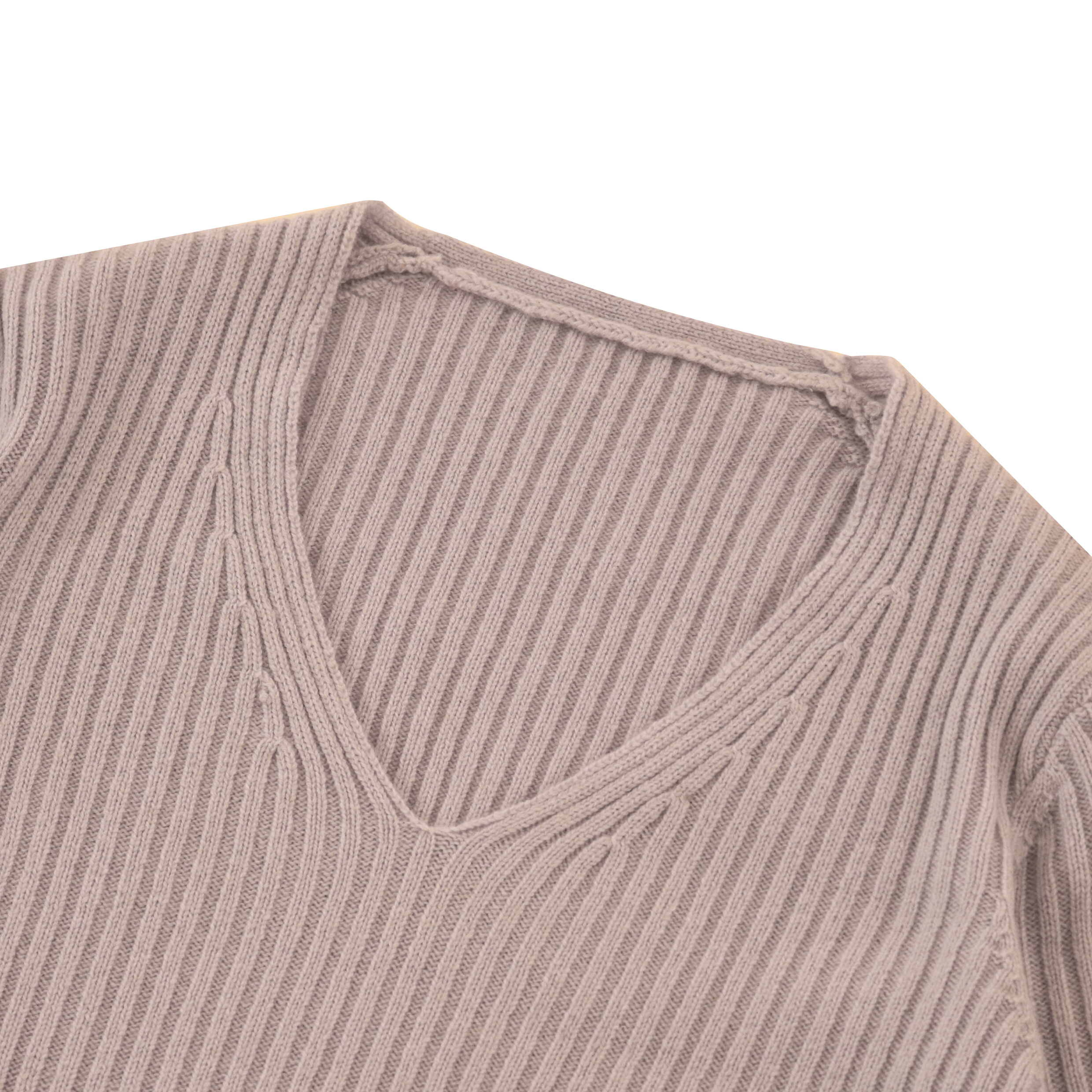 Suéter de punto de jersey de mujer de lana de manga larga personalizado de fábrica OEM de otoño invierno