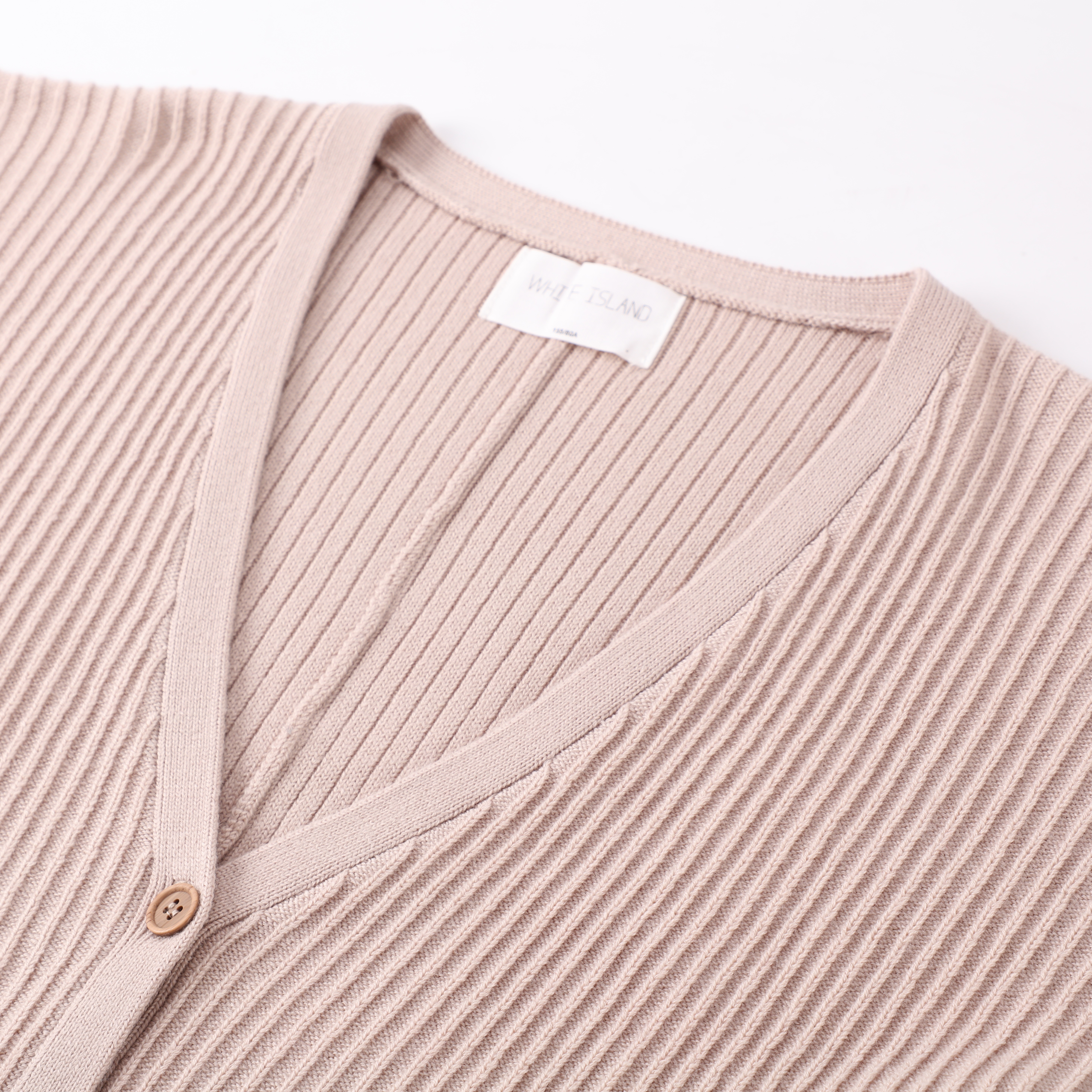 Cárdigan de suéter de punto con cuello en V de algodón de manga larga rosa personalizado OEM de primavera y otoño para mujer