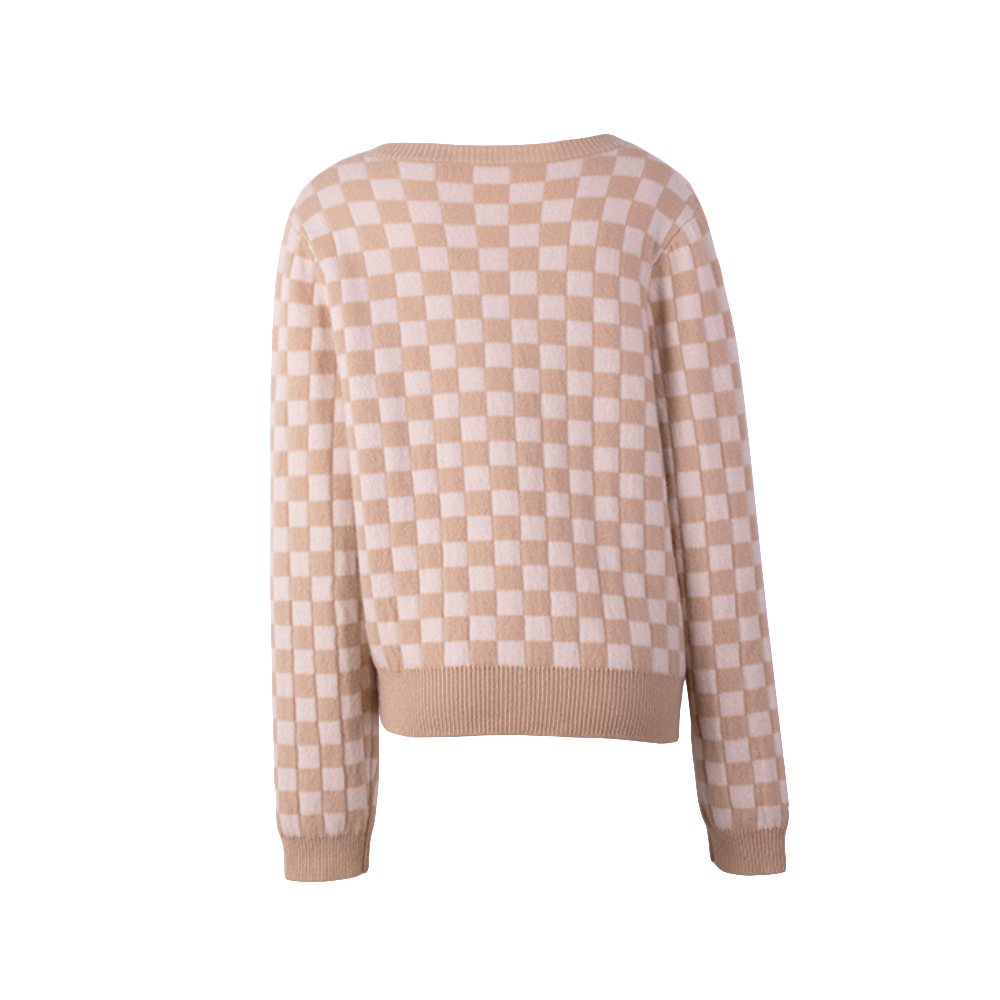 La tela escocesa de encargo de los géneros de punto del otoño-invierno de la fabricación del OEM hizo punto la rebeca larga de la capa del suéter de las señoras de las mujeres de la manga