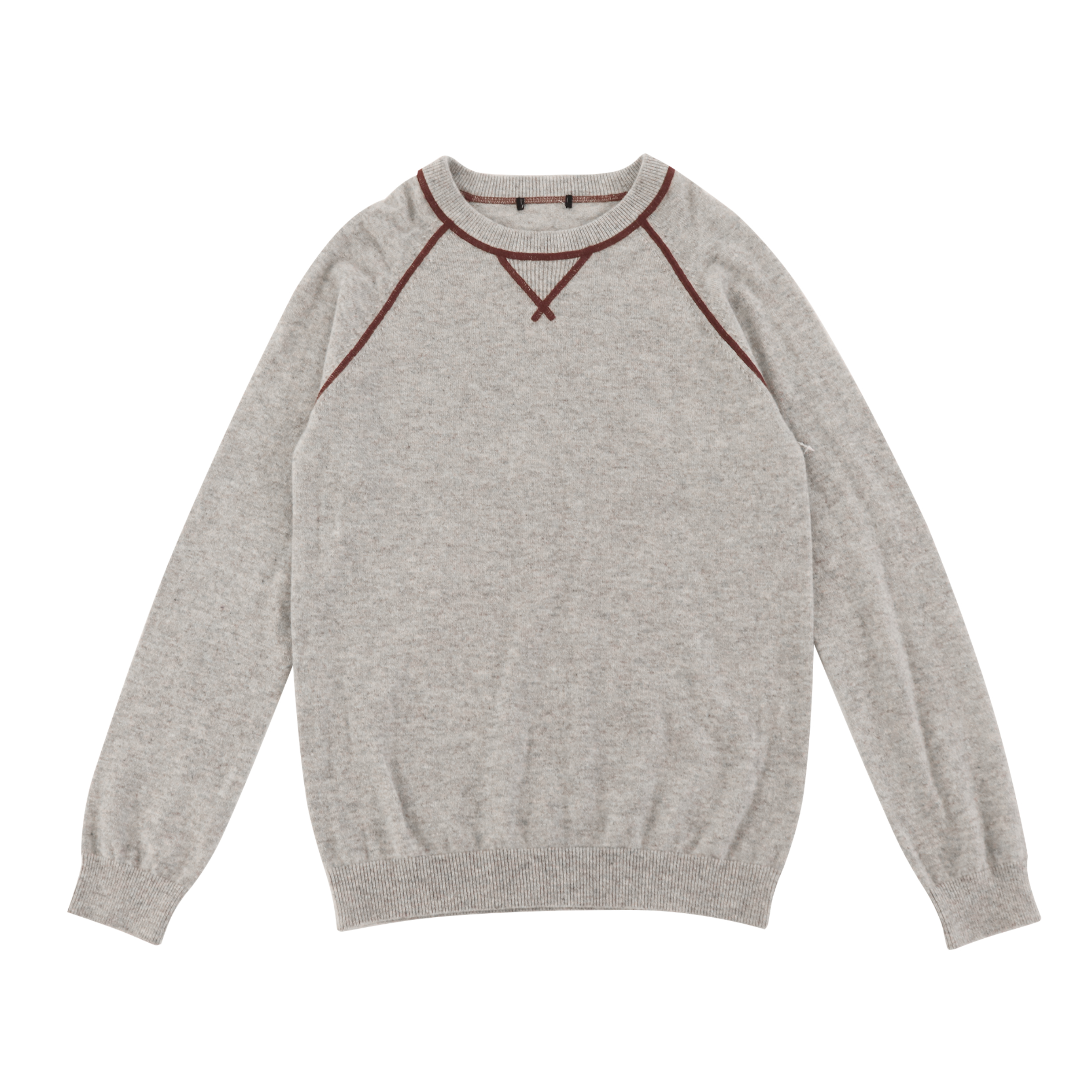 Suéter de punto gris de manga larga personalizado de fábrica OEM de otoño invierno para mujer