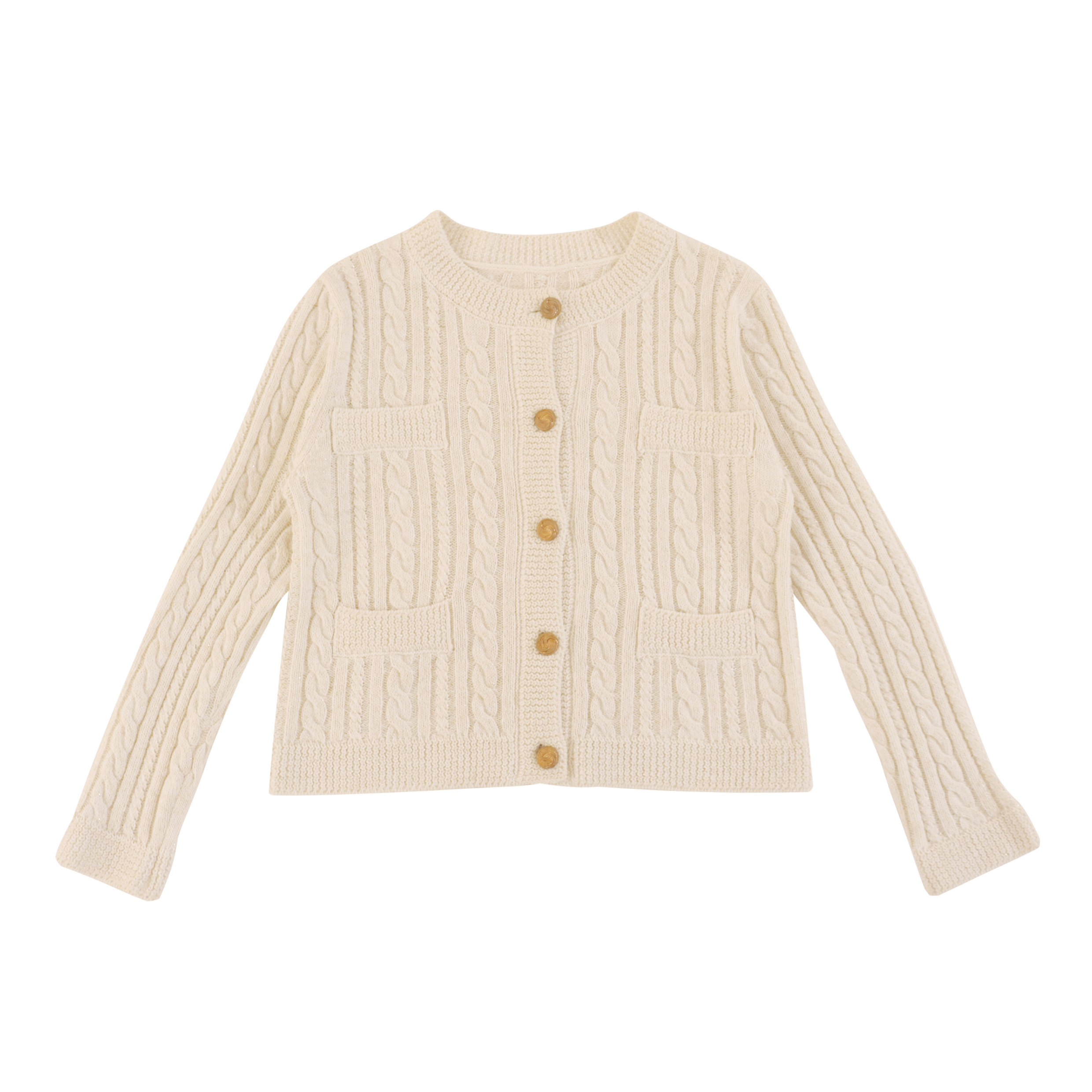 Cárdigan de suéter de punto de mujer de lana de manga larga de color sólido de invierno personalizado