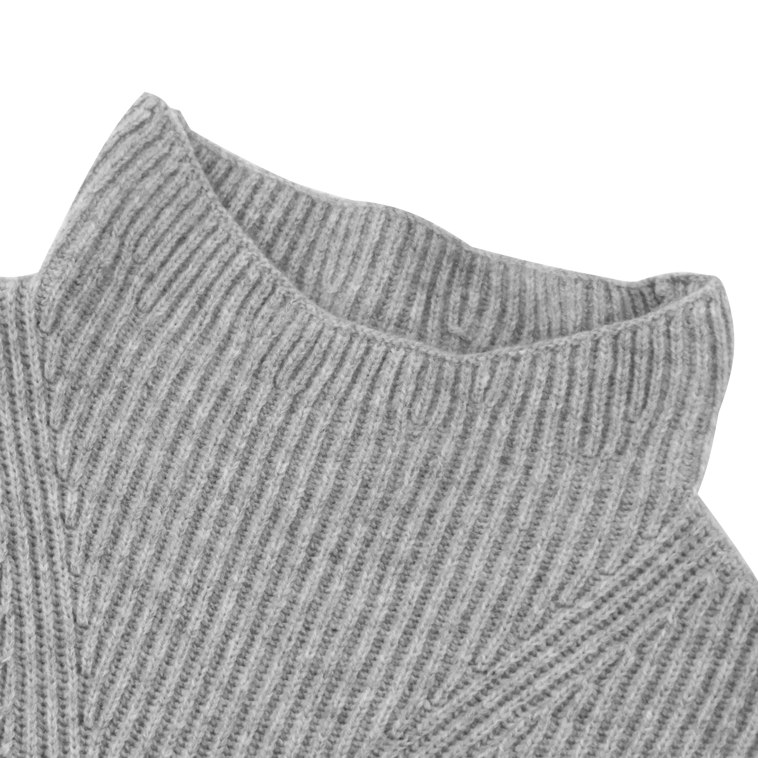 Chaleco sin mangas del suéter del suéter del punto de la cachemira del cuello alto 100% de las mujeres de encargo de la fábrica del OEM 