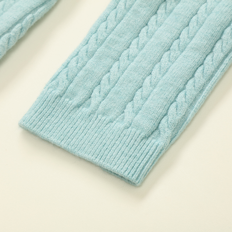 Vestido largo personalizado de los géneros de punto del modelo del cable del suéter del punto del jersey de las mujeres de la manga de la fábrica del OEM del otoño invierno