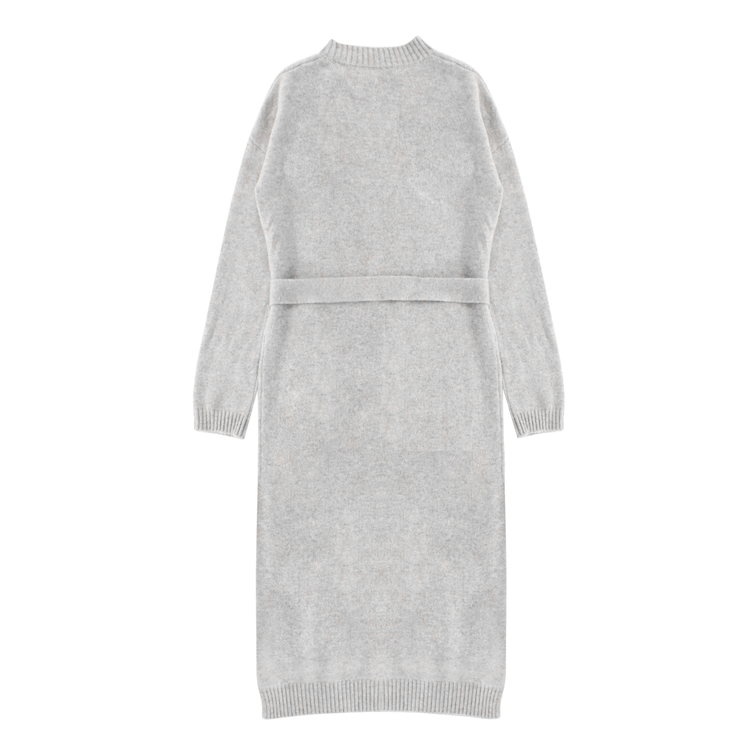 Vestido de suéter de punto sólido de manga larga personalizado de fábrica OEM de otoño invierno para mujer