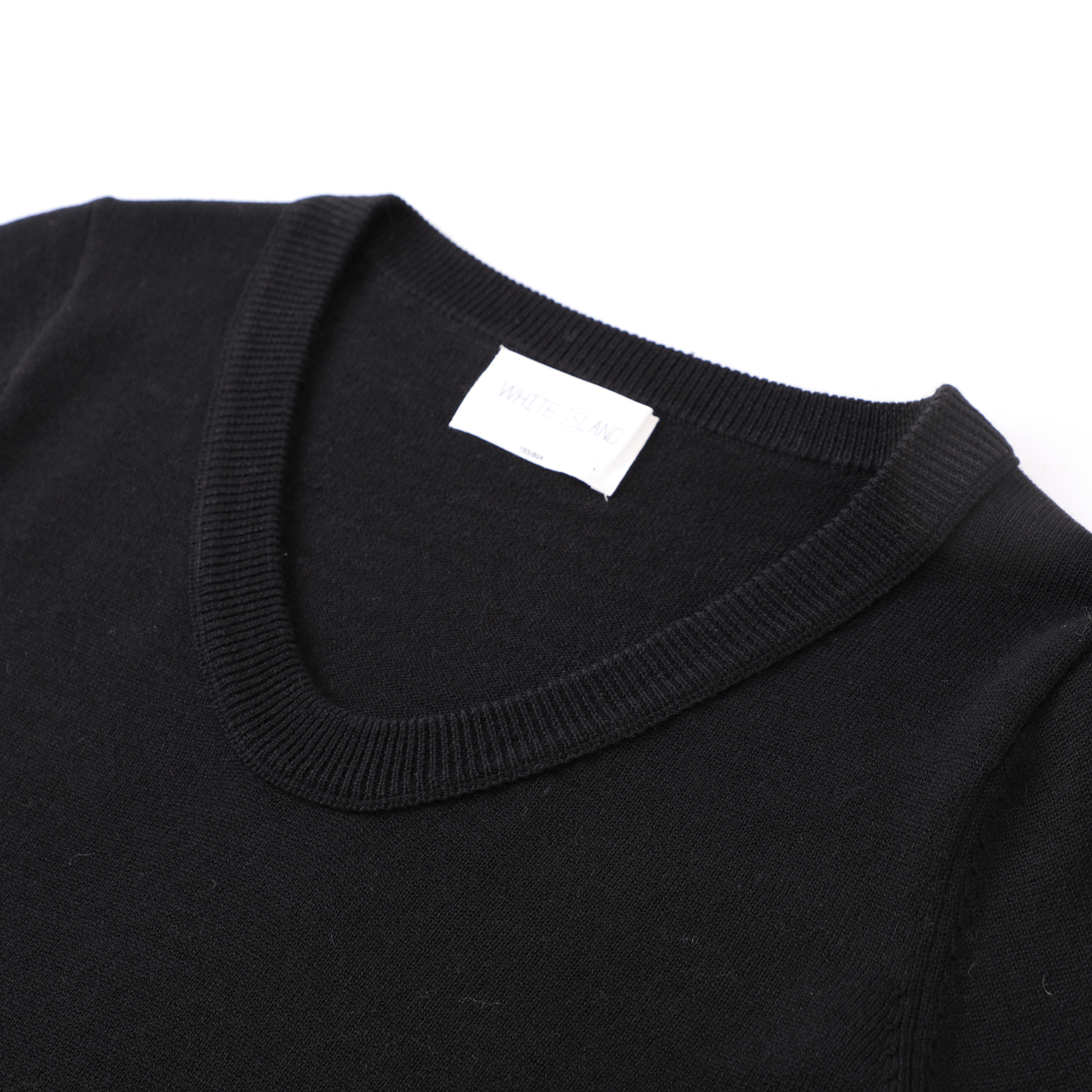 Otoño Invierno OEM personalizado negro manga larga con cuello en V suelta mujer señoras suéter de punto