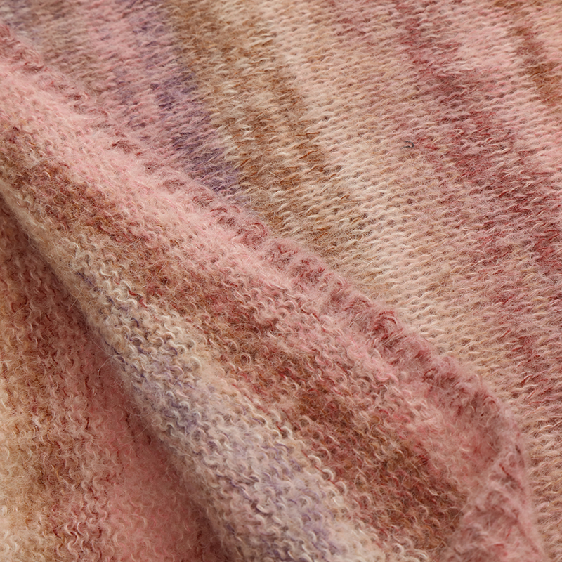 Vestido largo para mujer del suéter del punto del jersey de la manga del tinte espacial del invierno de encargo del OEM