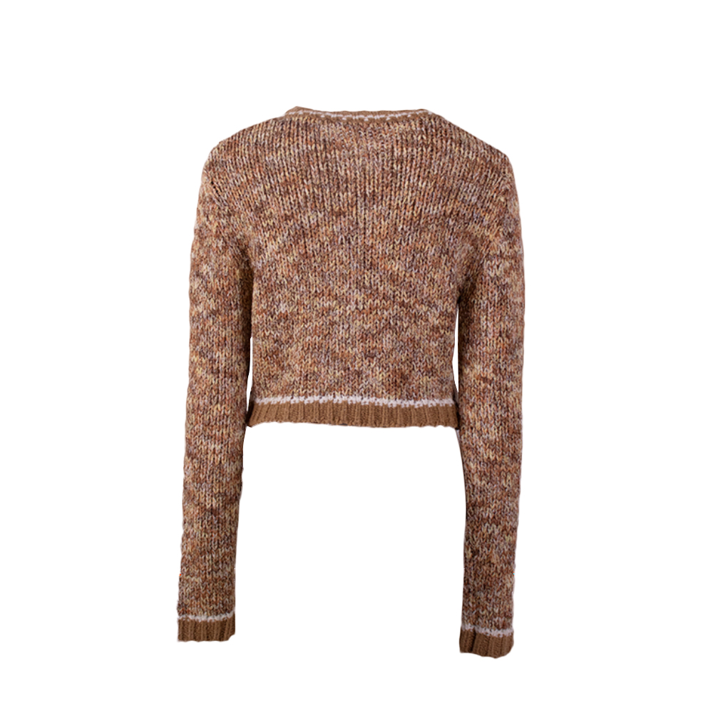 Fabricación OEM, géneros de punto de otoño personalizados, tejido suave, informal, para mujer, suéter, cárdigan superior para damas