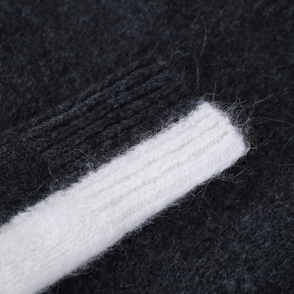 OEM Custom Fomen's Outumn Winter Manga larga Bloqueo de color de lámpara de tejido de punto