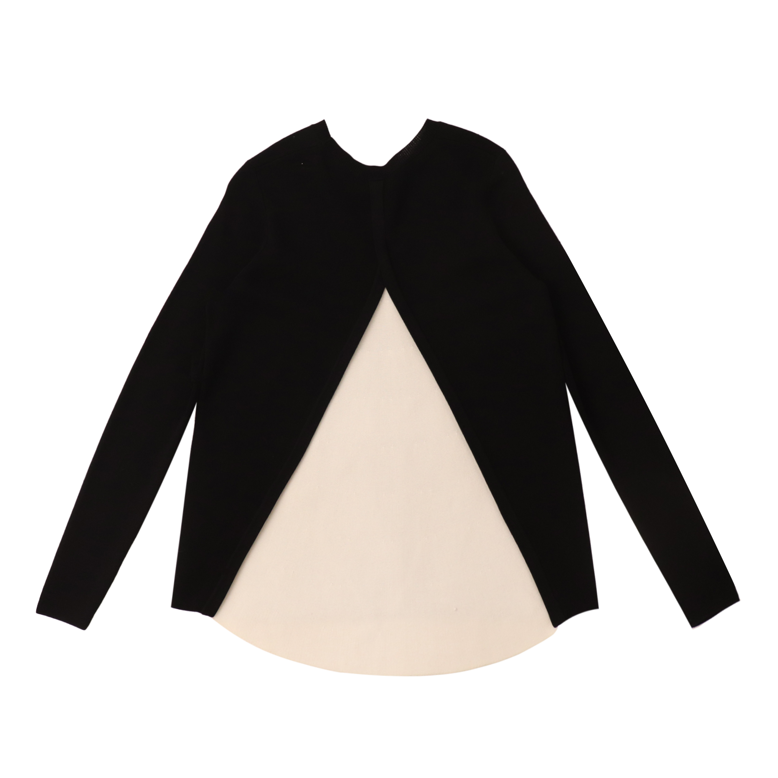 Suéter de punto de jersey de lana de manga larga blanco y negro personalizado de fábrica OEM de Otoño Invierno para mujer