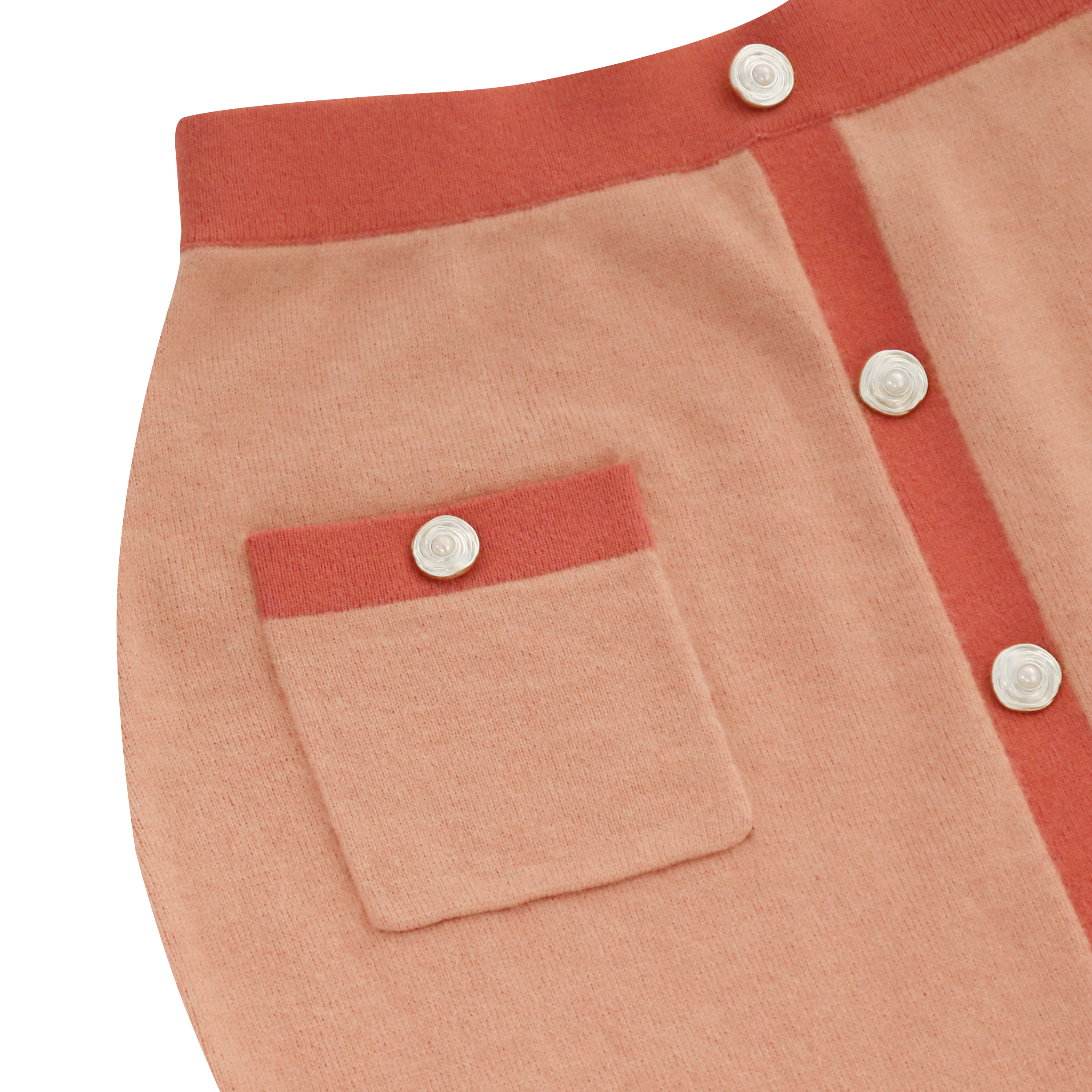 Conjunto de punto de mujer de dos piezas con falda superior de cárdigan de manga larga de invierno personalizado OEM